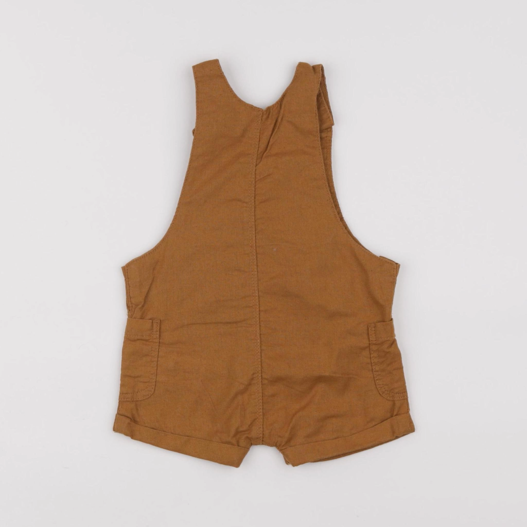 Vertbaudet - salopette marron - 9 mois