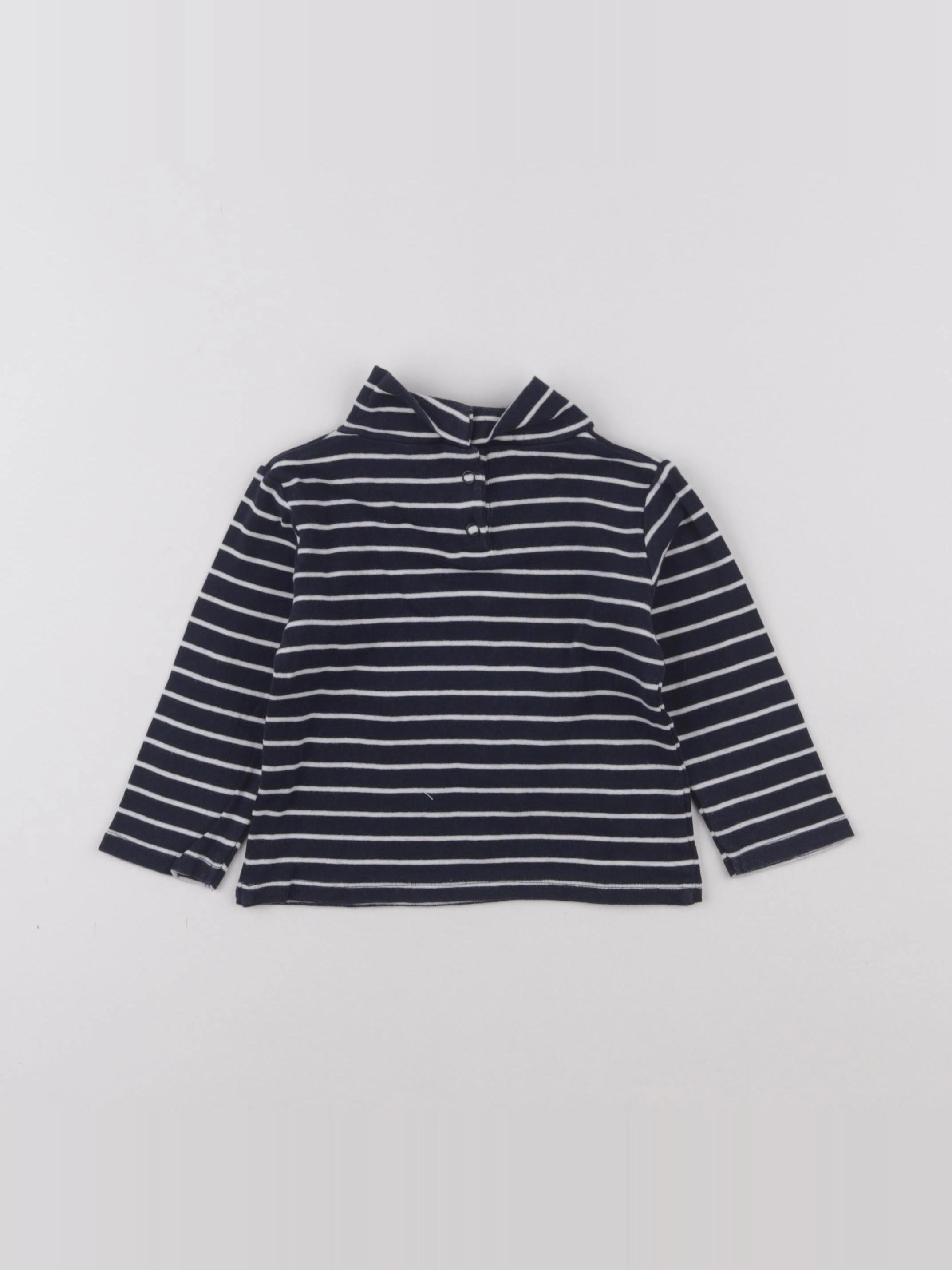 Vertbaudet - sous-pull bleu - 12 mois