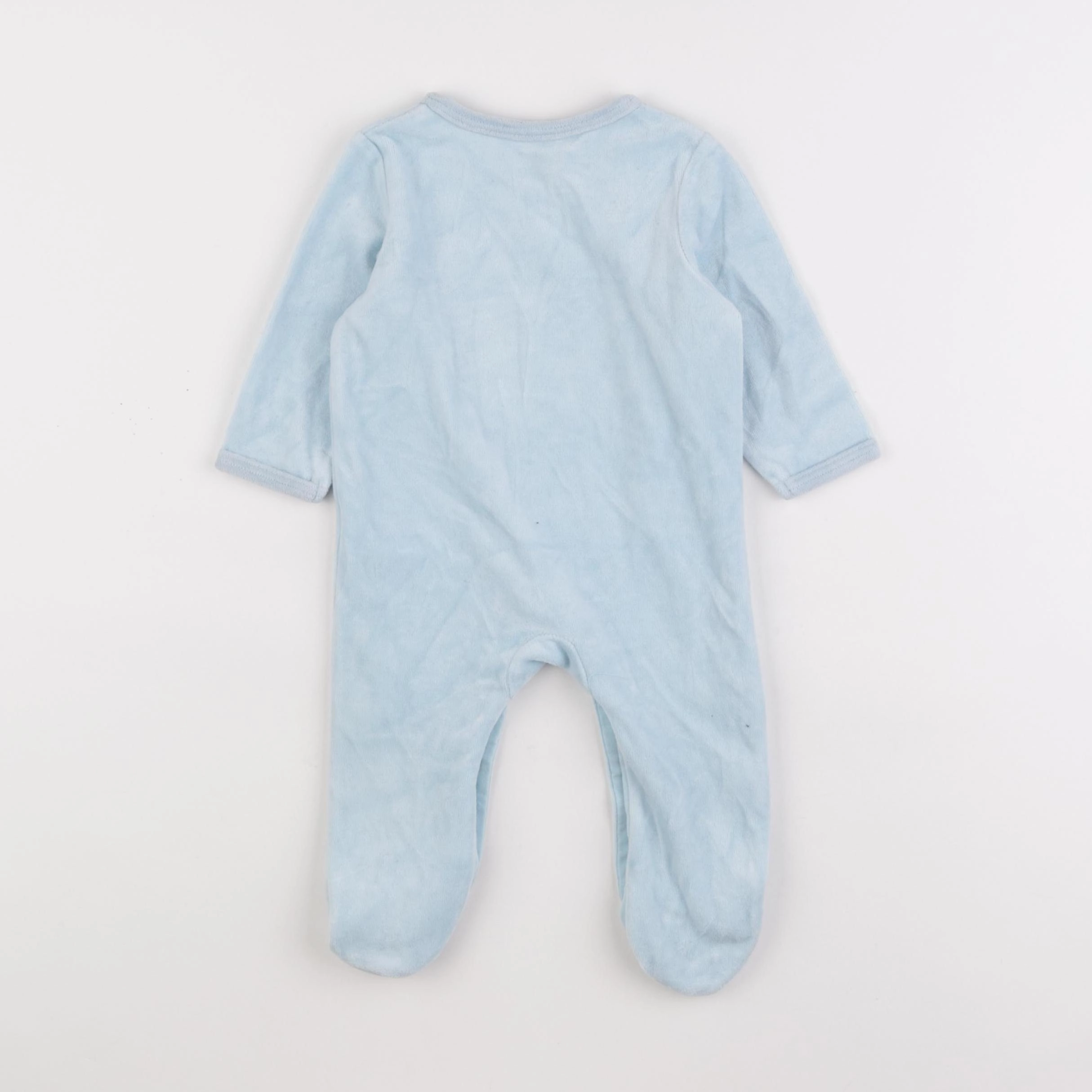 Vertbaudet - pyjama velours bleu - 6 mois