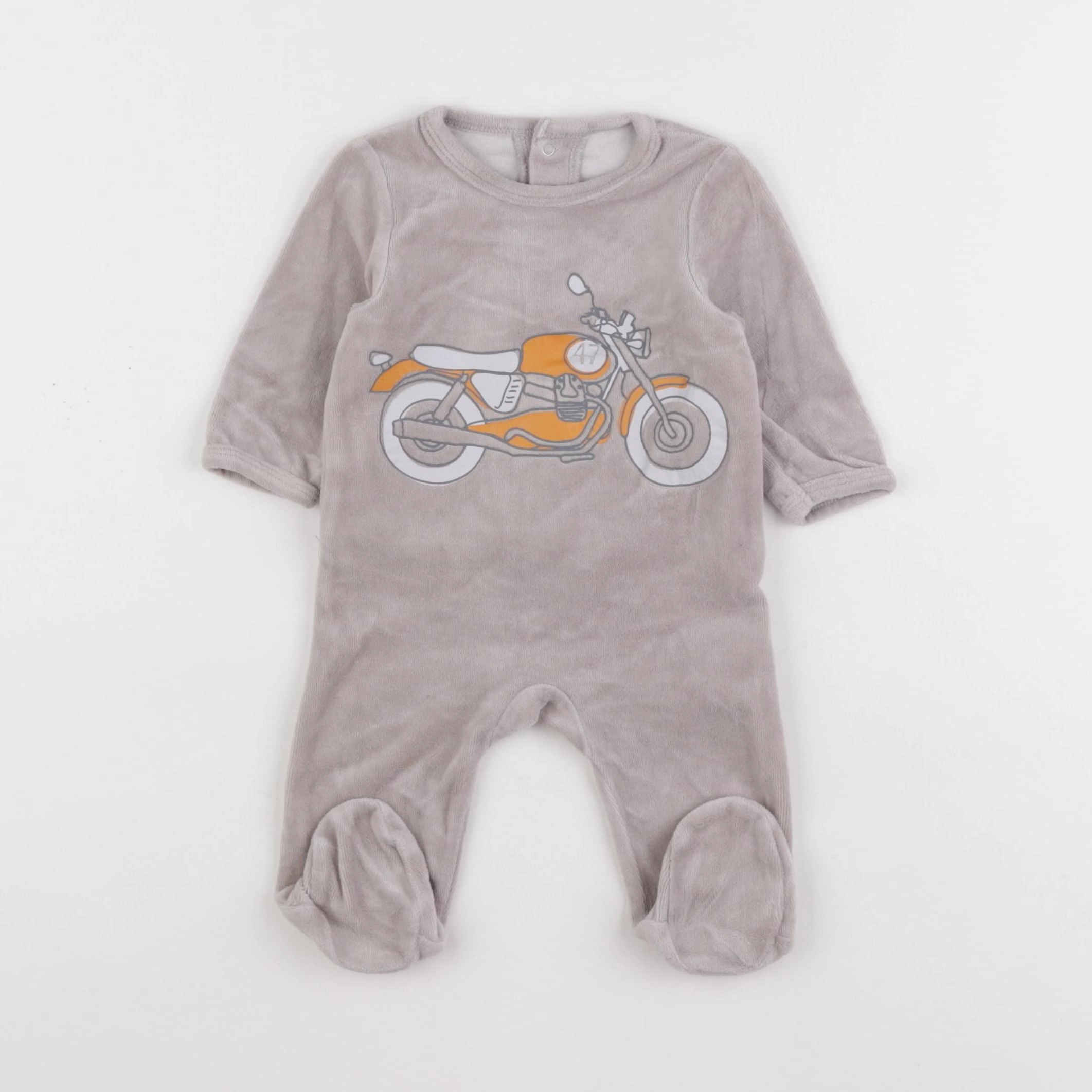 Vertbaudet - pyjama velours beige - 3 mois