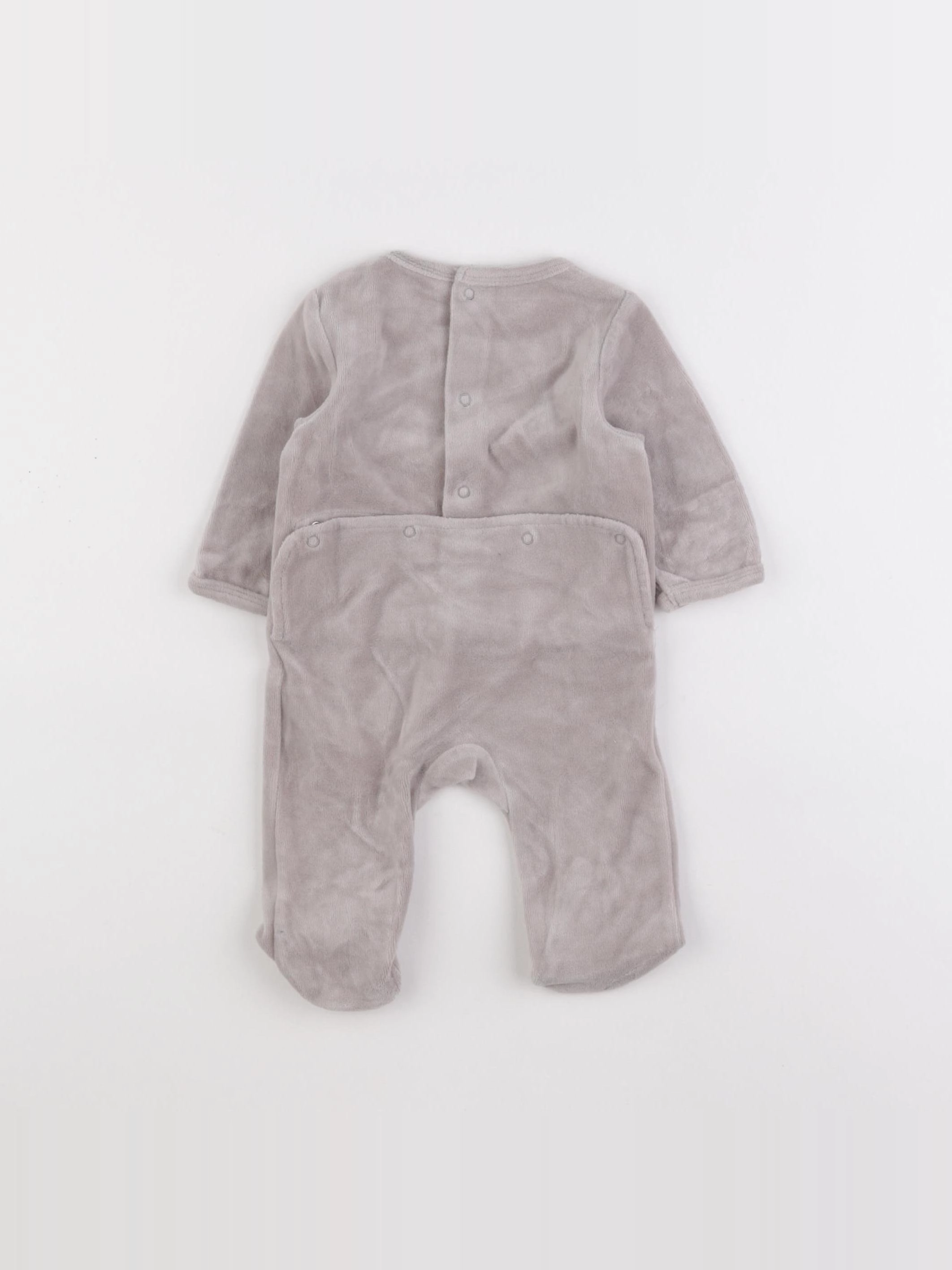 Vertbaudet - pyjama velours beige - 3 mois