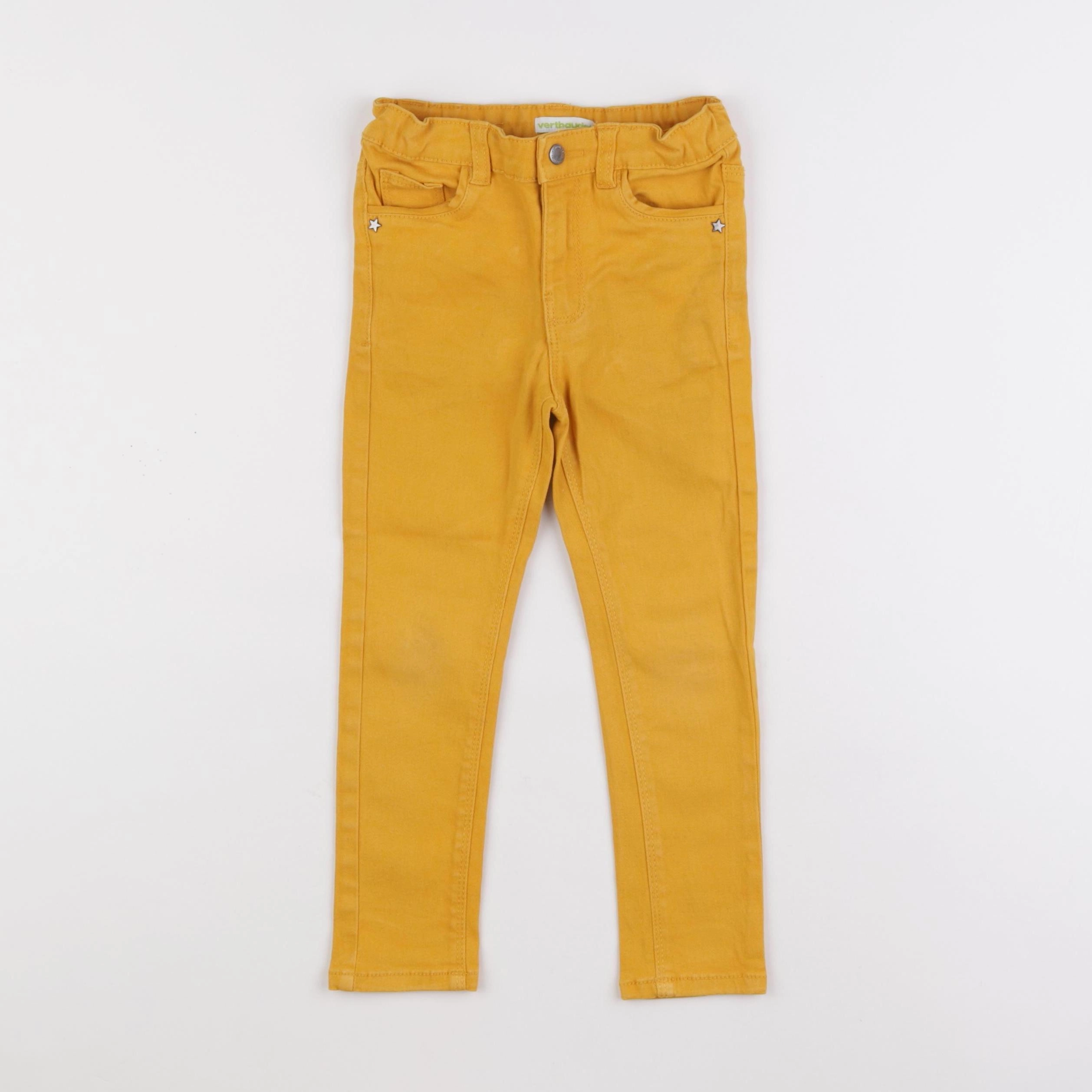 Vertbaudet - pantalon jaune - 4 ans