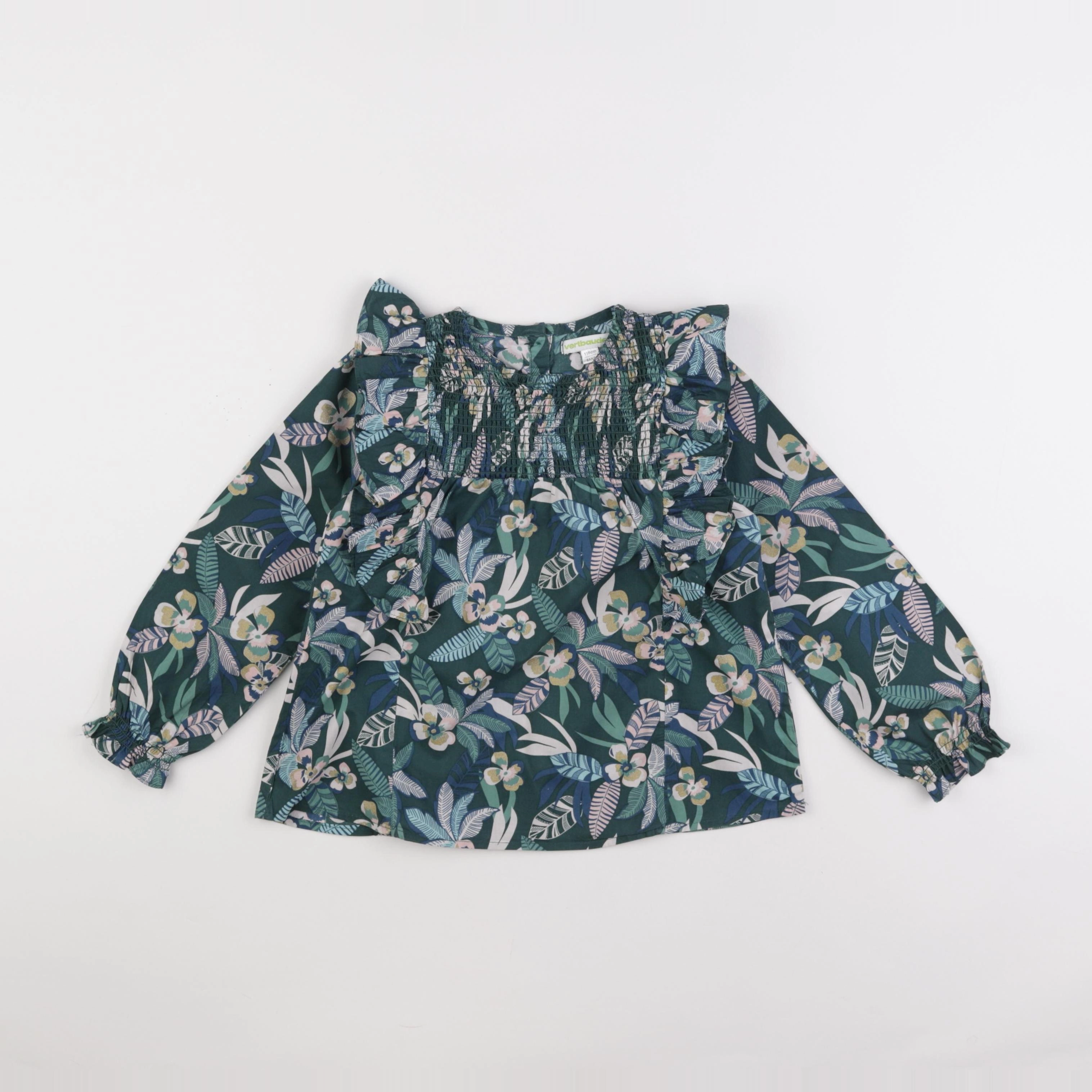 Vertbaudet - blouse vert - 6 ans