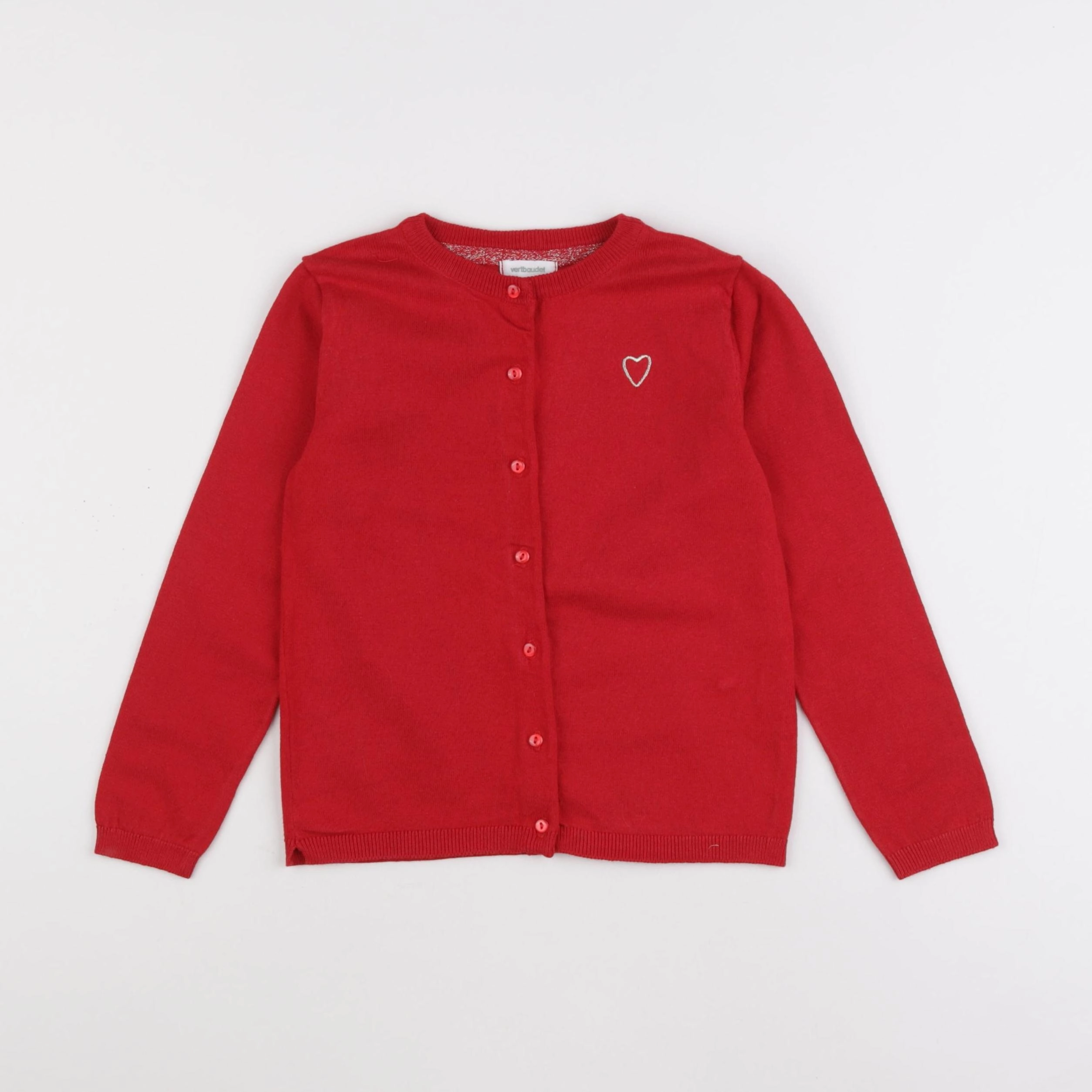Vertbaudet - gilet rouge - 6 ans