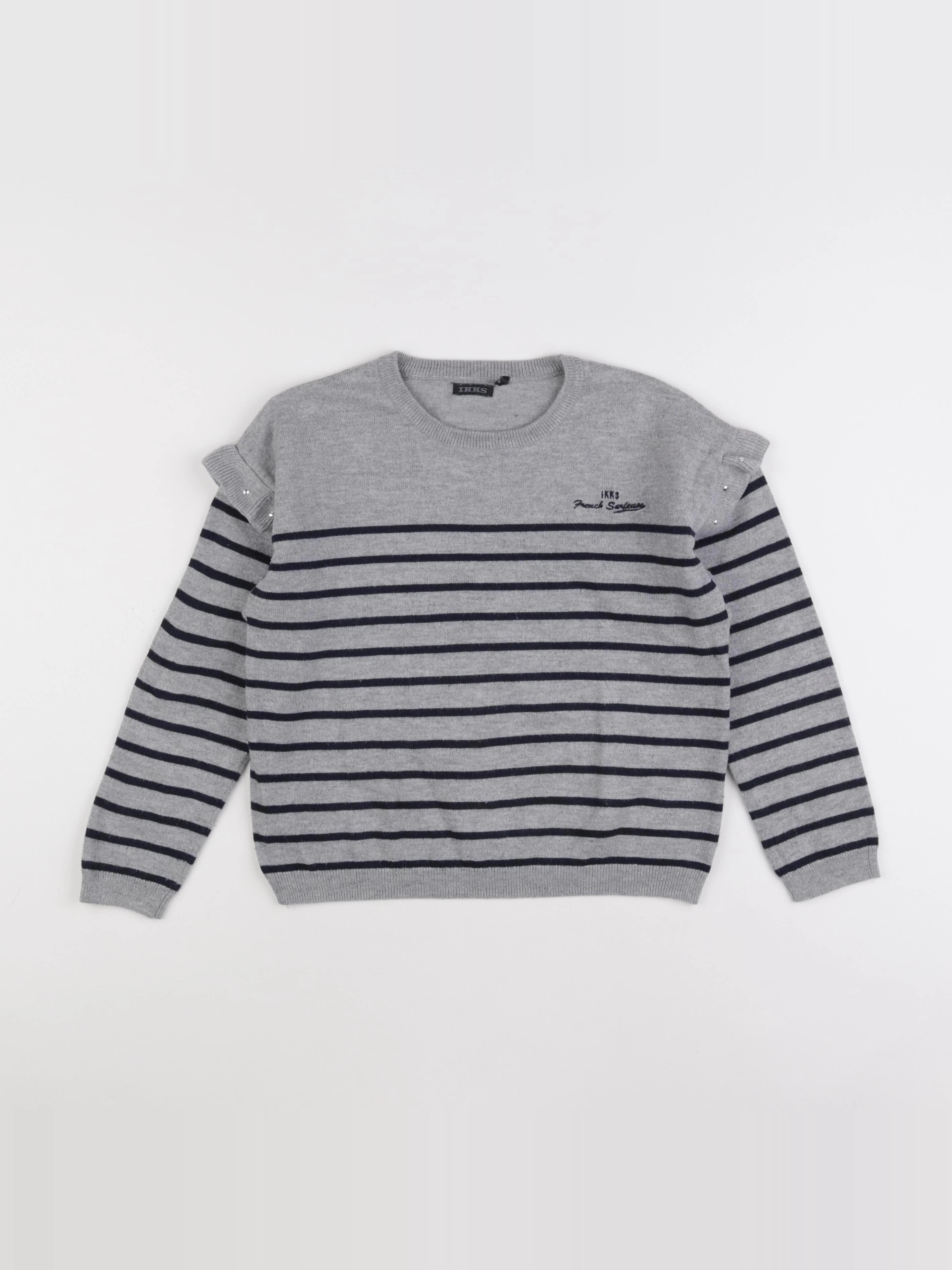 IKKS - pull gris - 8 ans