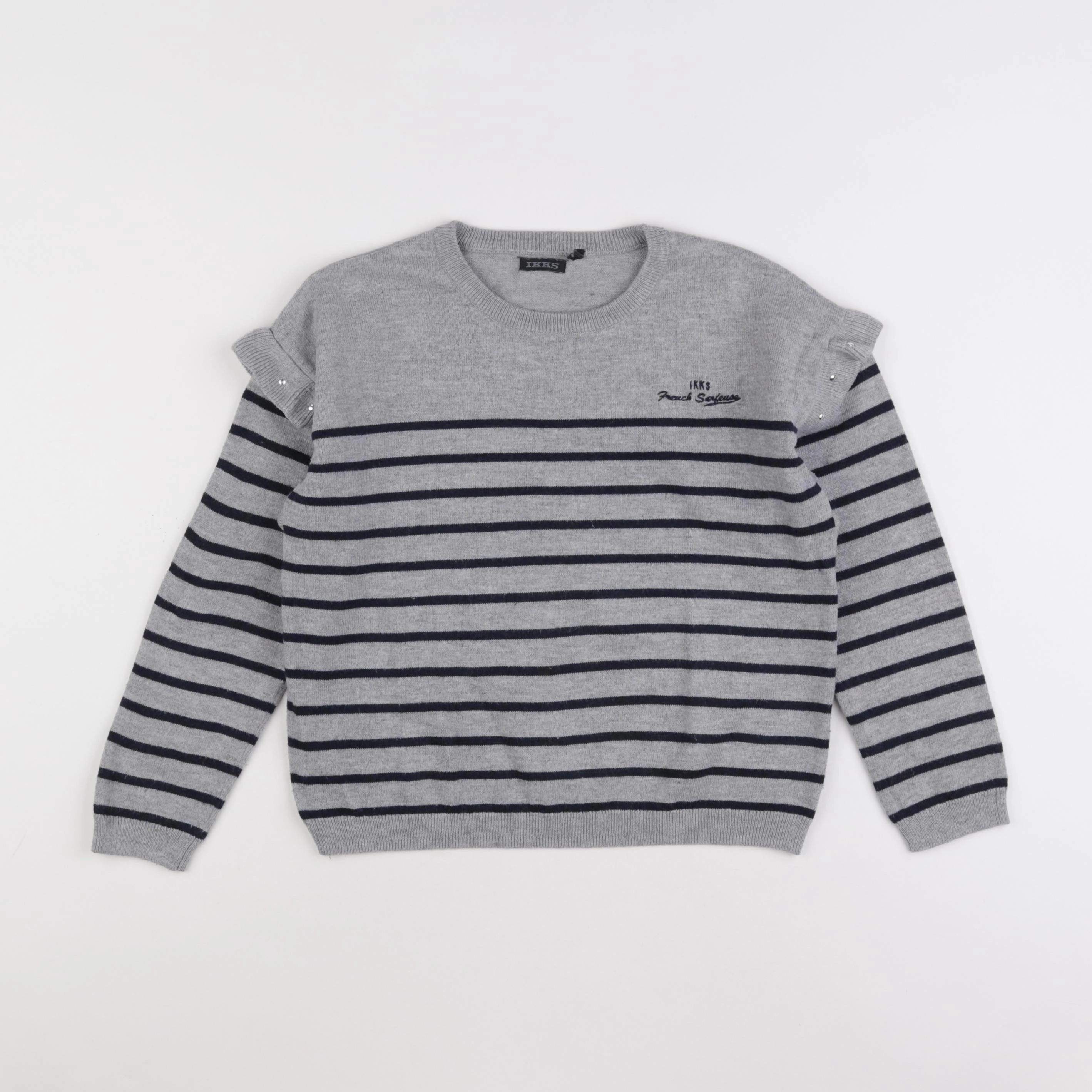 IKKS - pull gris - 8 ans