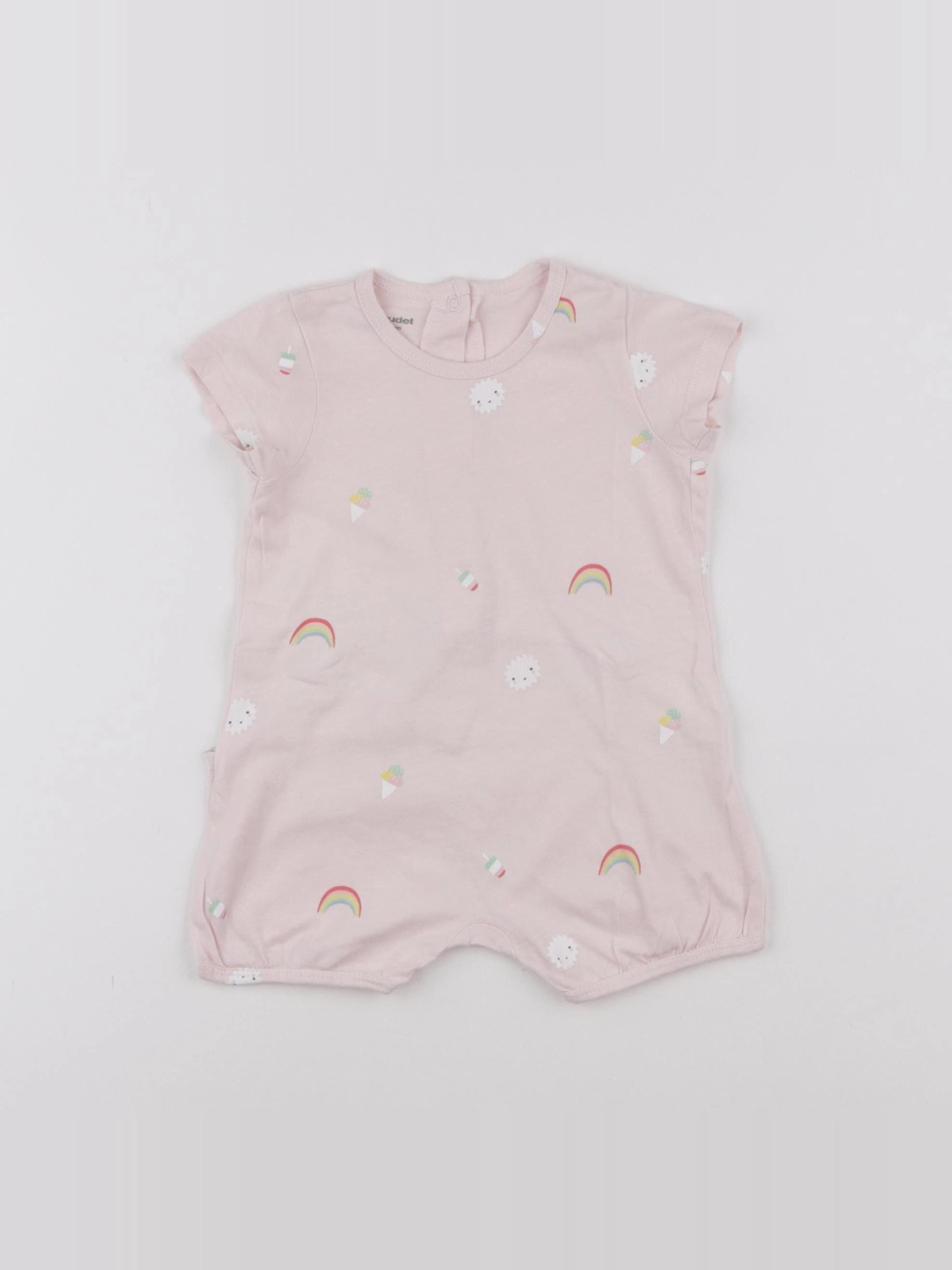 Vertbaudet - combinaison rose - 6 mois