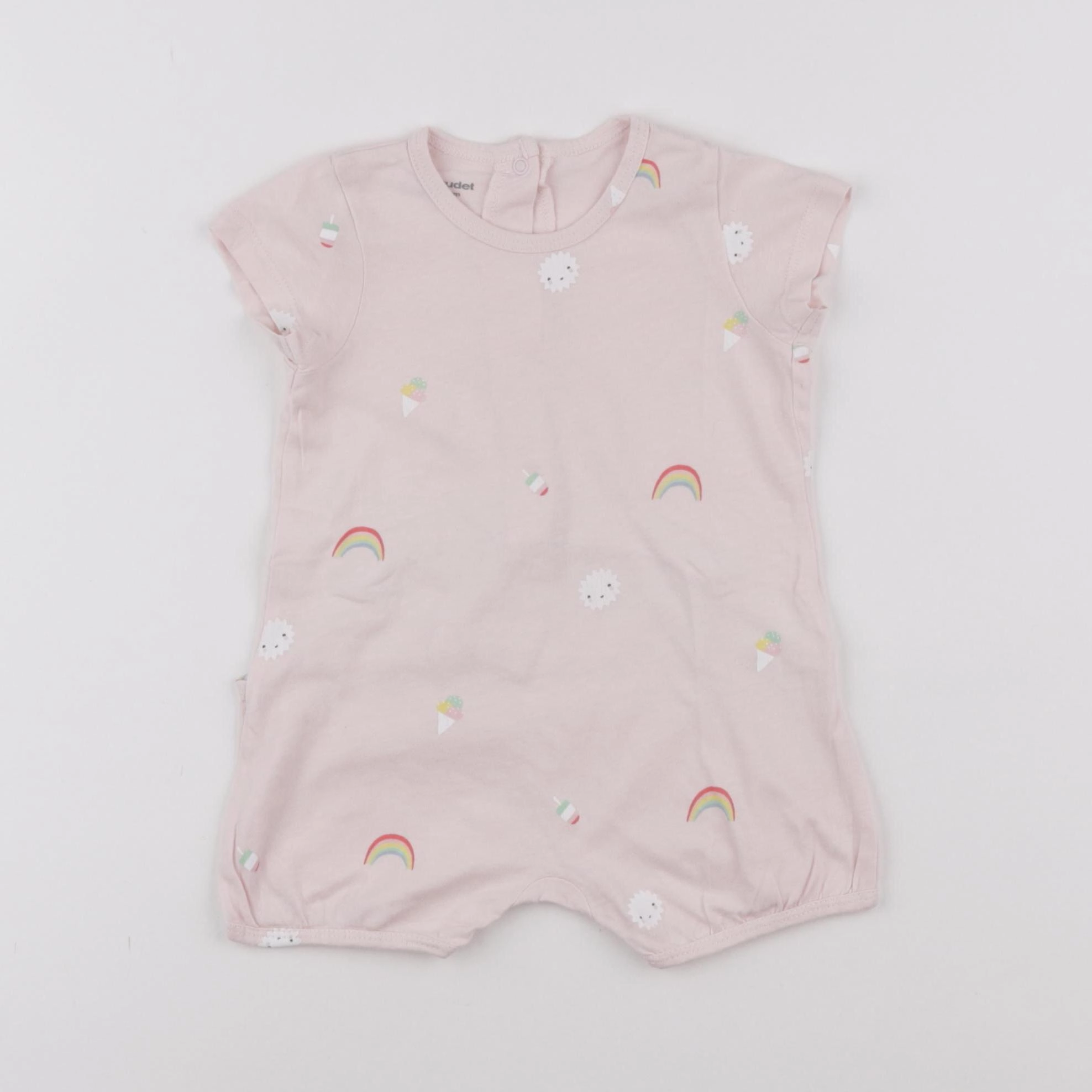 Vertbaudet - combinaison rose - 6 mois
