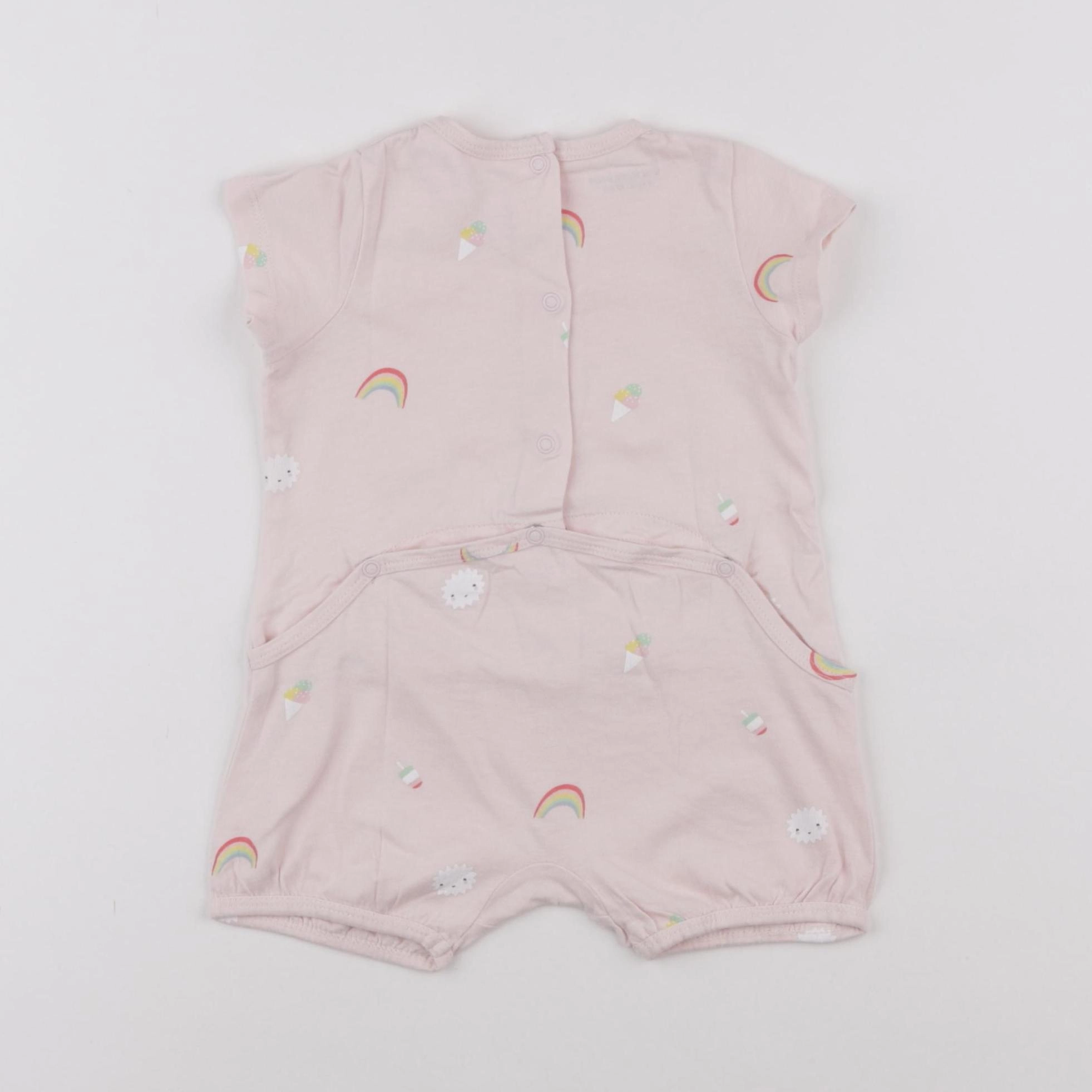Vertbaudet - combinaison rose - 6 mois