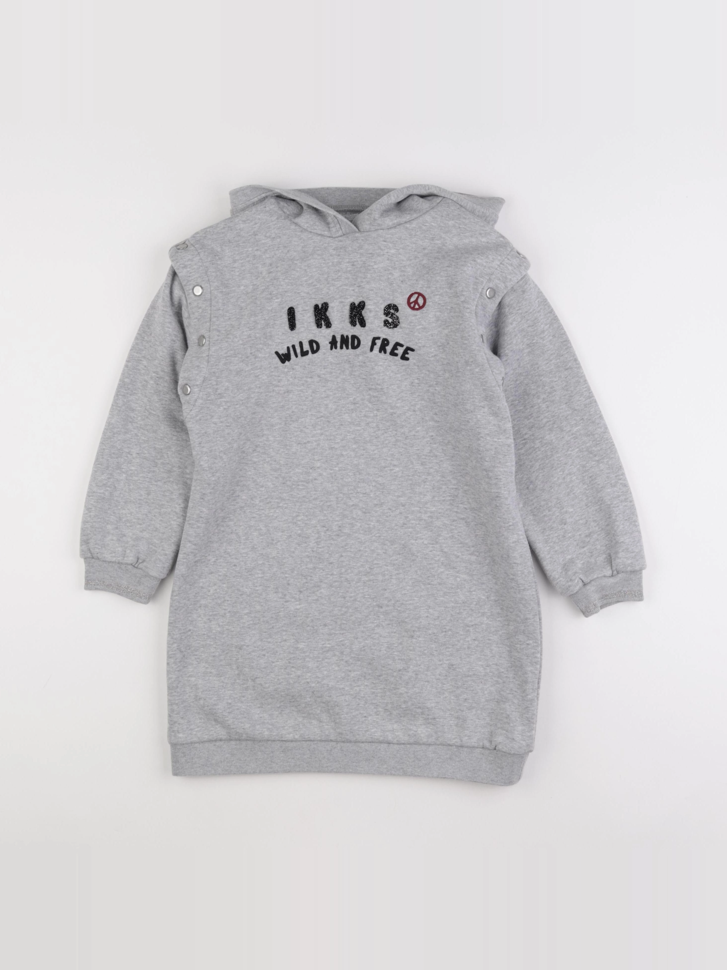IKKS - robe gris - 8 ans