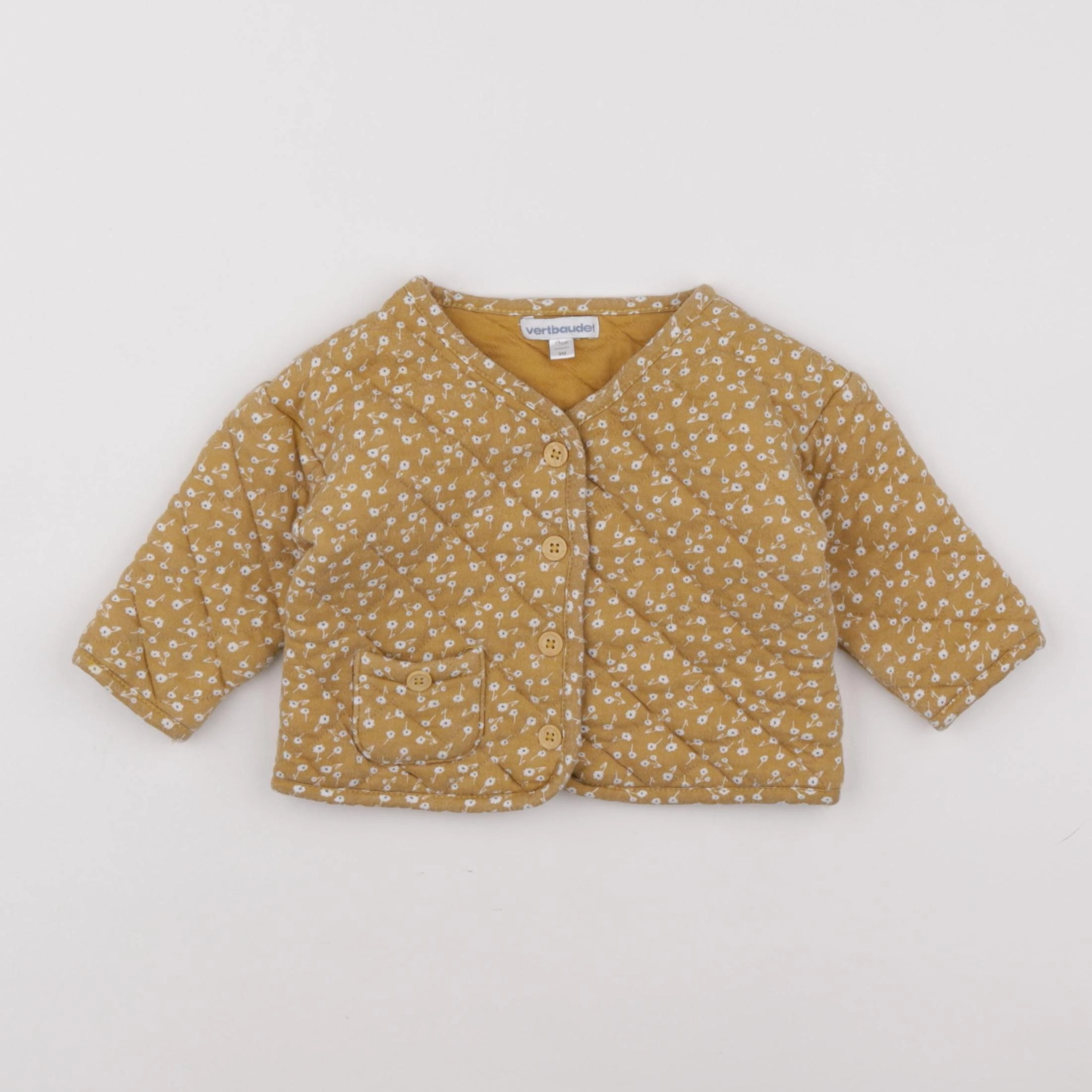 Vertbaudet - veste jaune - 9 mois