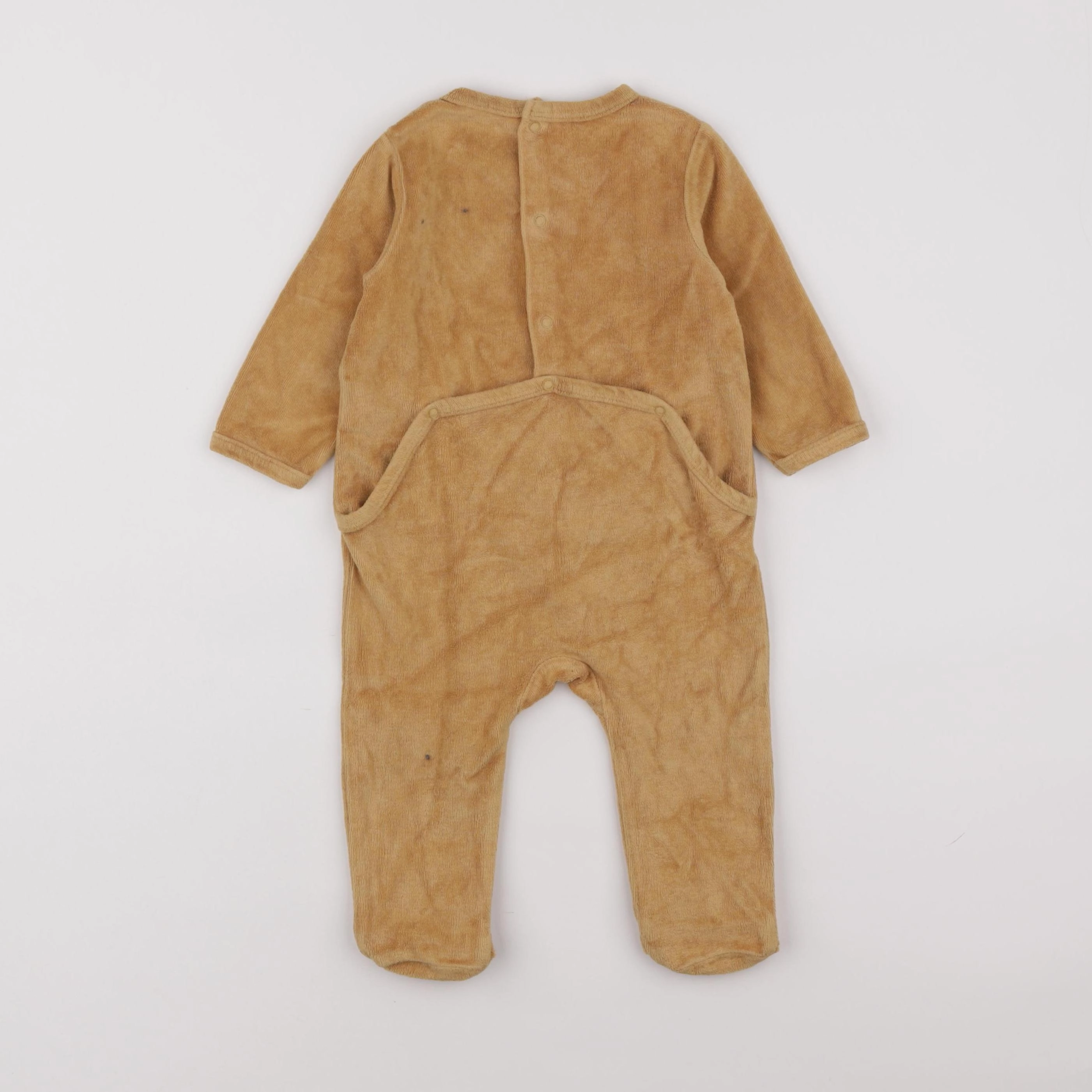 Vertbaudet - pyjama velours jaune - 9 mois