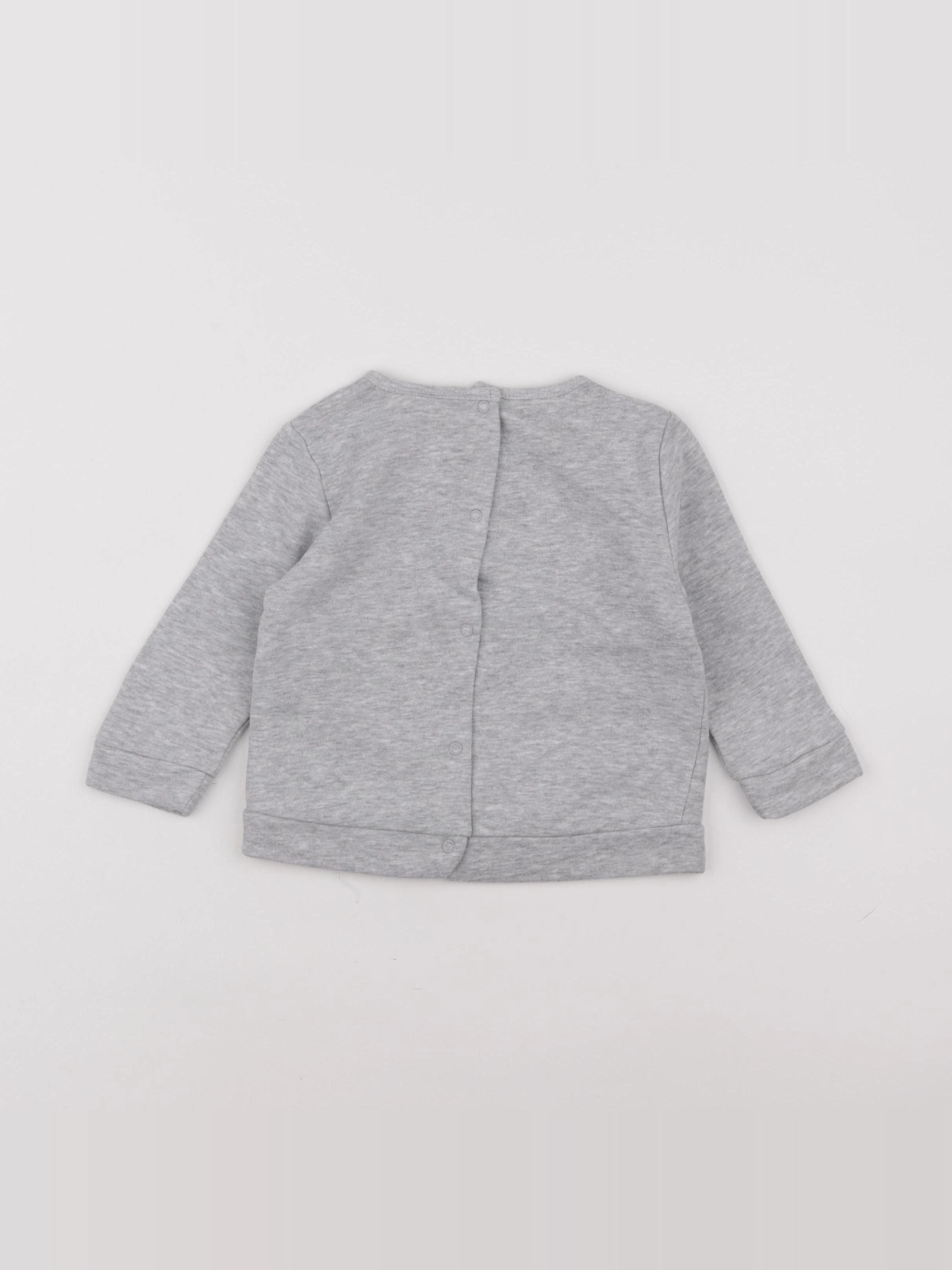 Vertbaudet - sweat gris - 9/12 mois