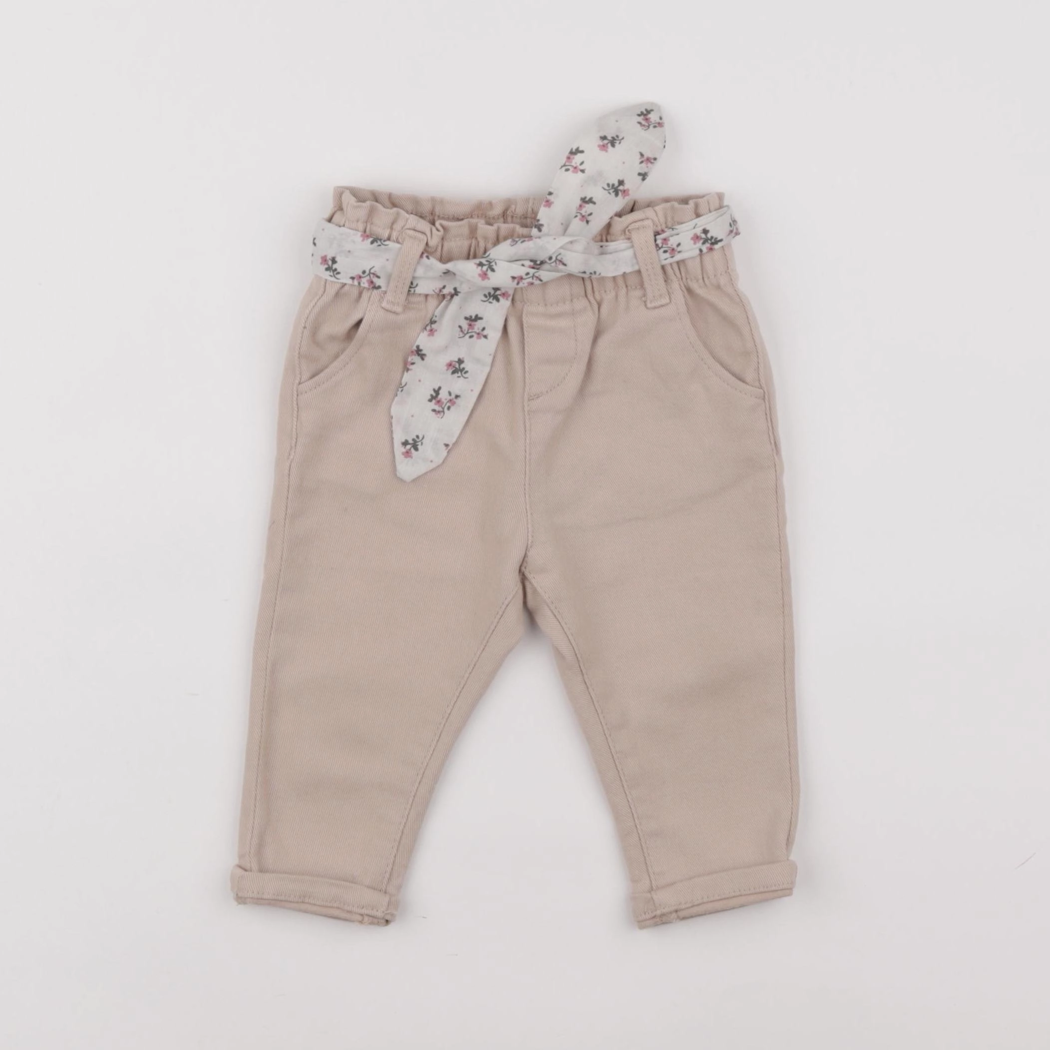 Vertbaudet - jean beige - 9 mois