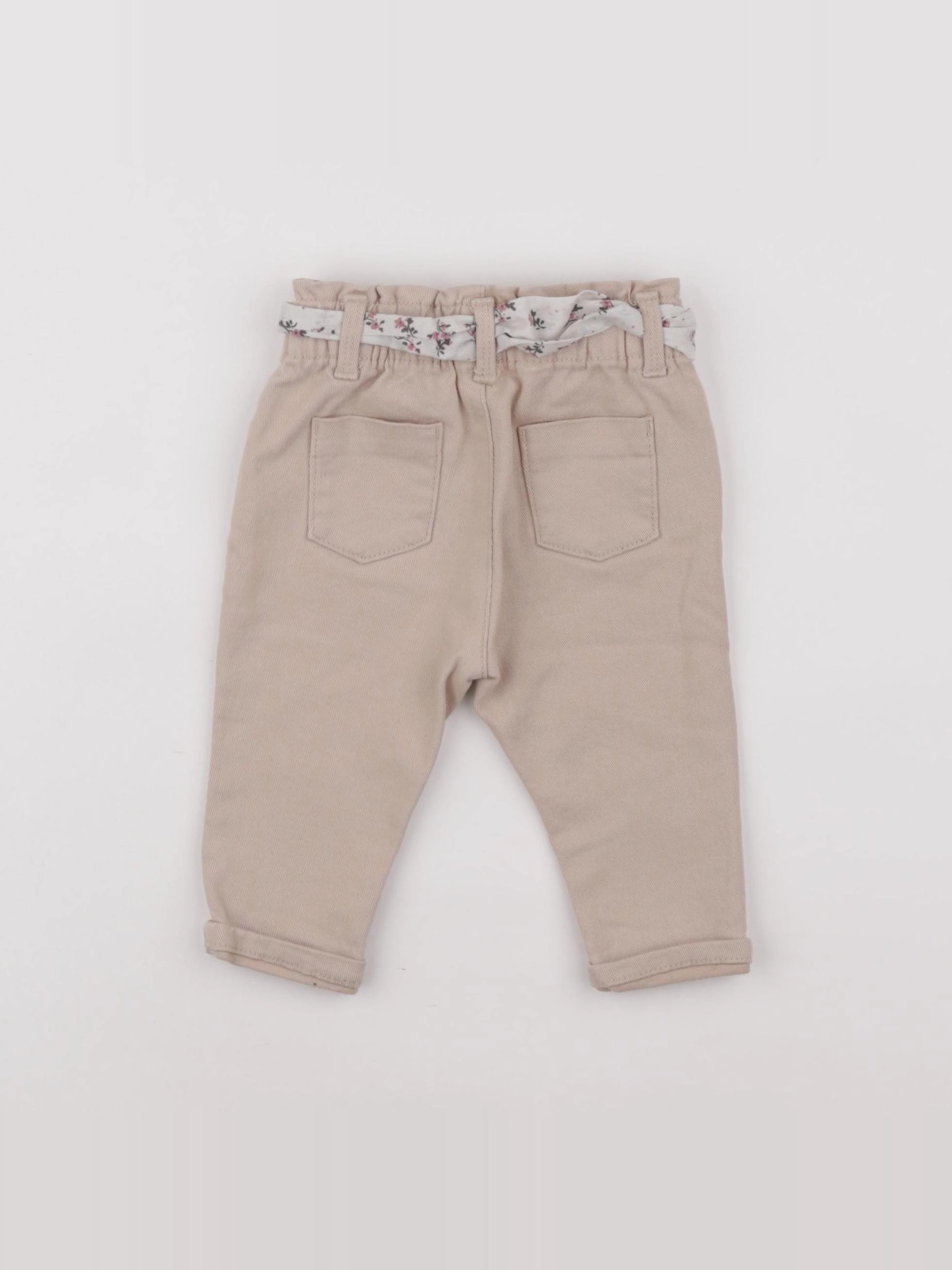 Vertbaudet - jean beige - 9 mois