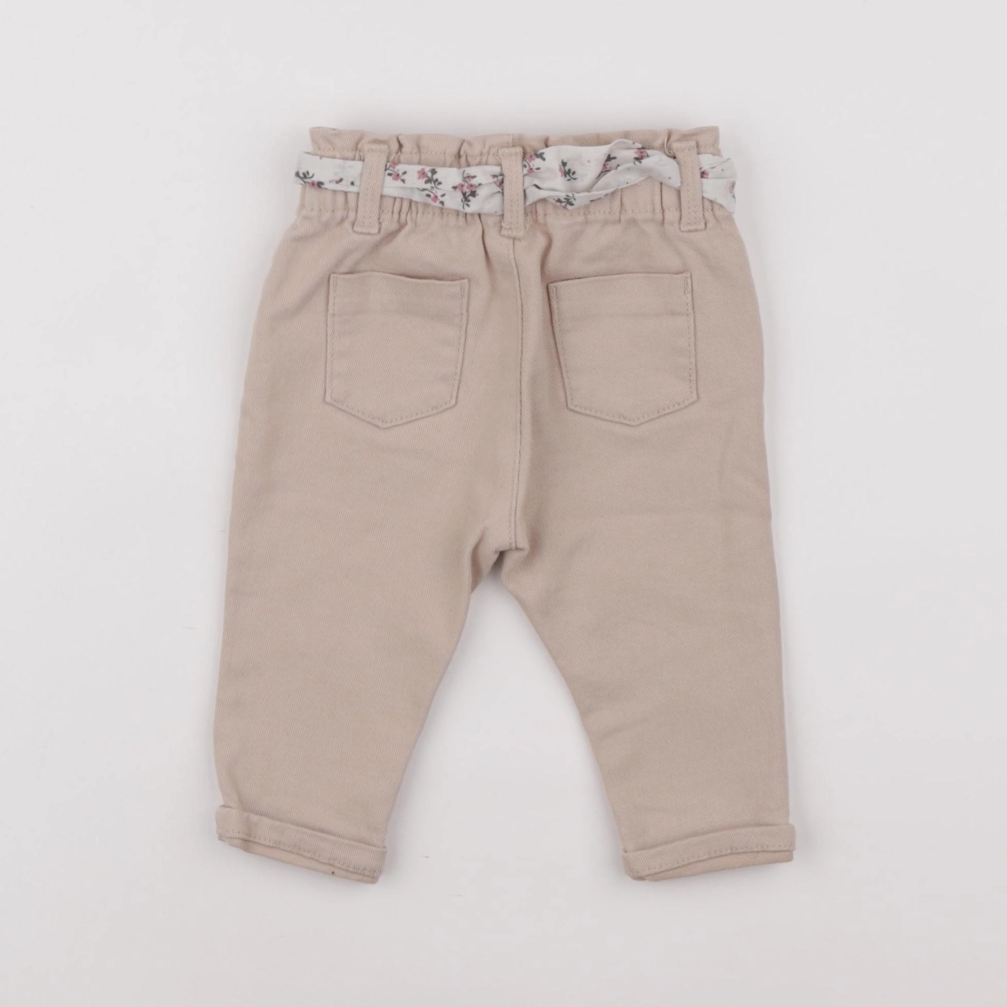 Vertbaudet - jean beige - 9 mois