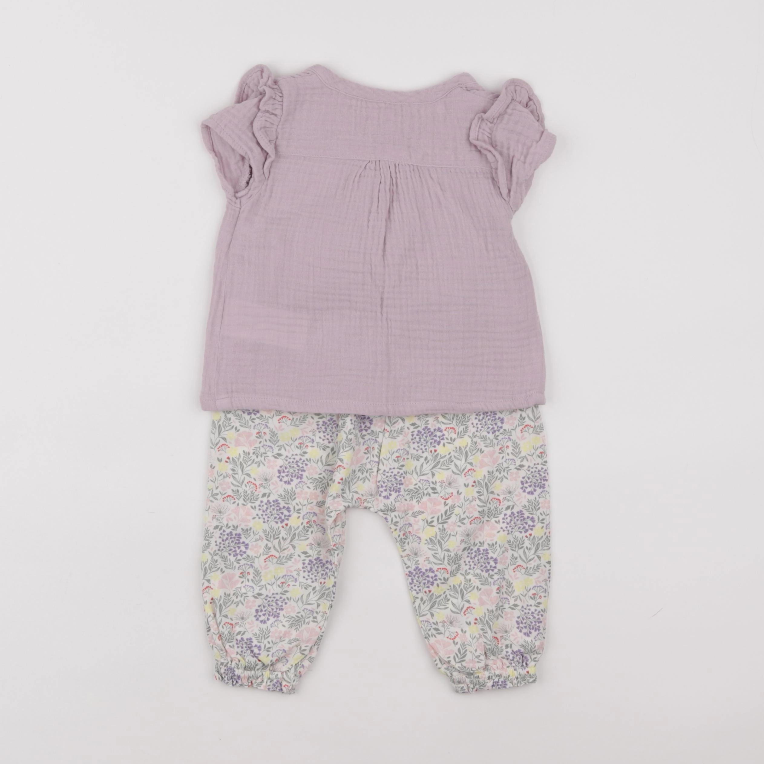 Vertbaudet - ensemble violet - 9 mois