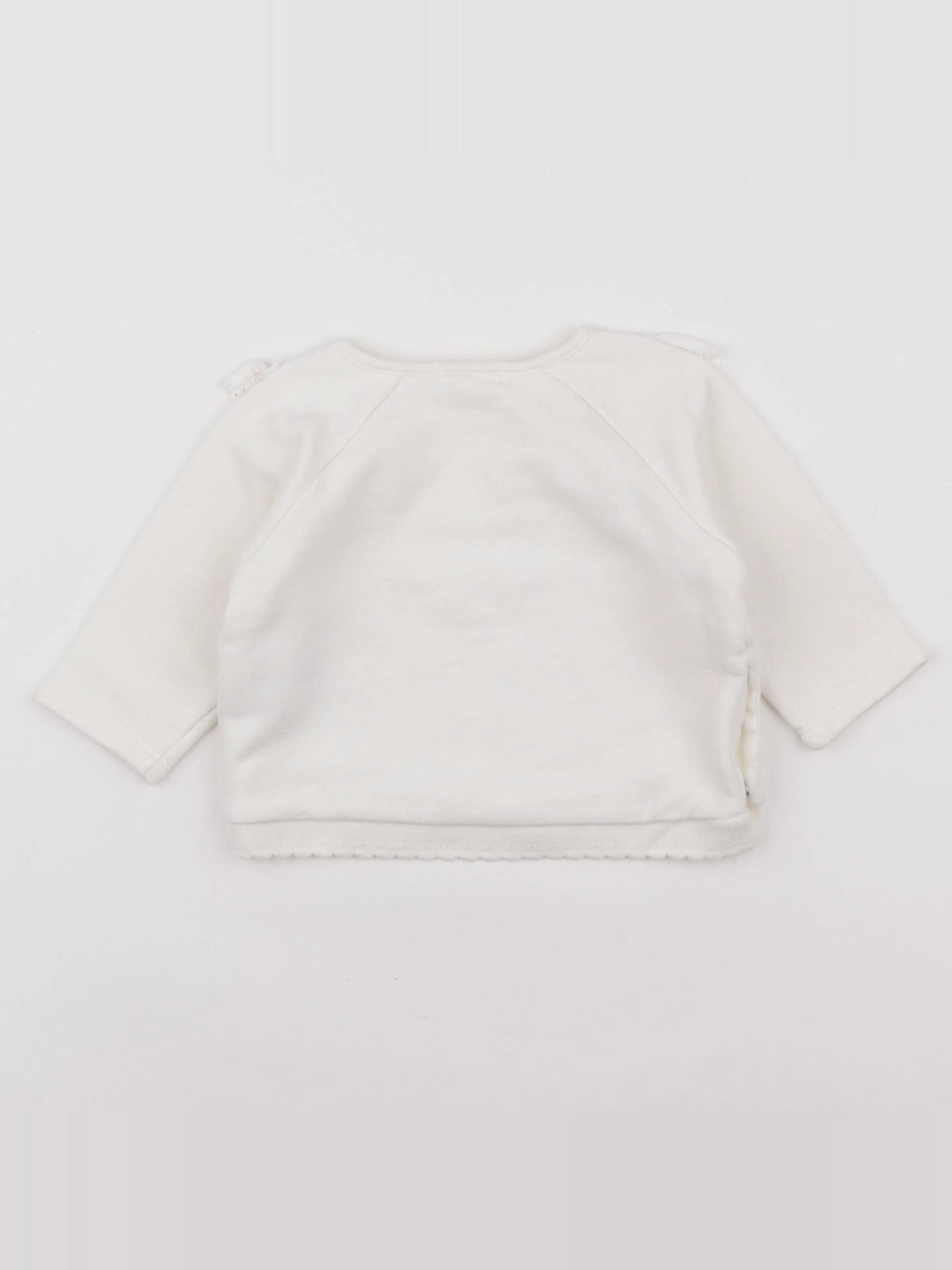 Vertbaudet - sweat beige - 6 mois