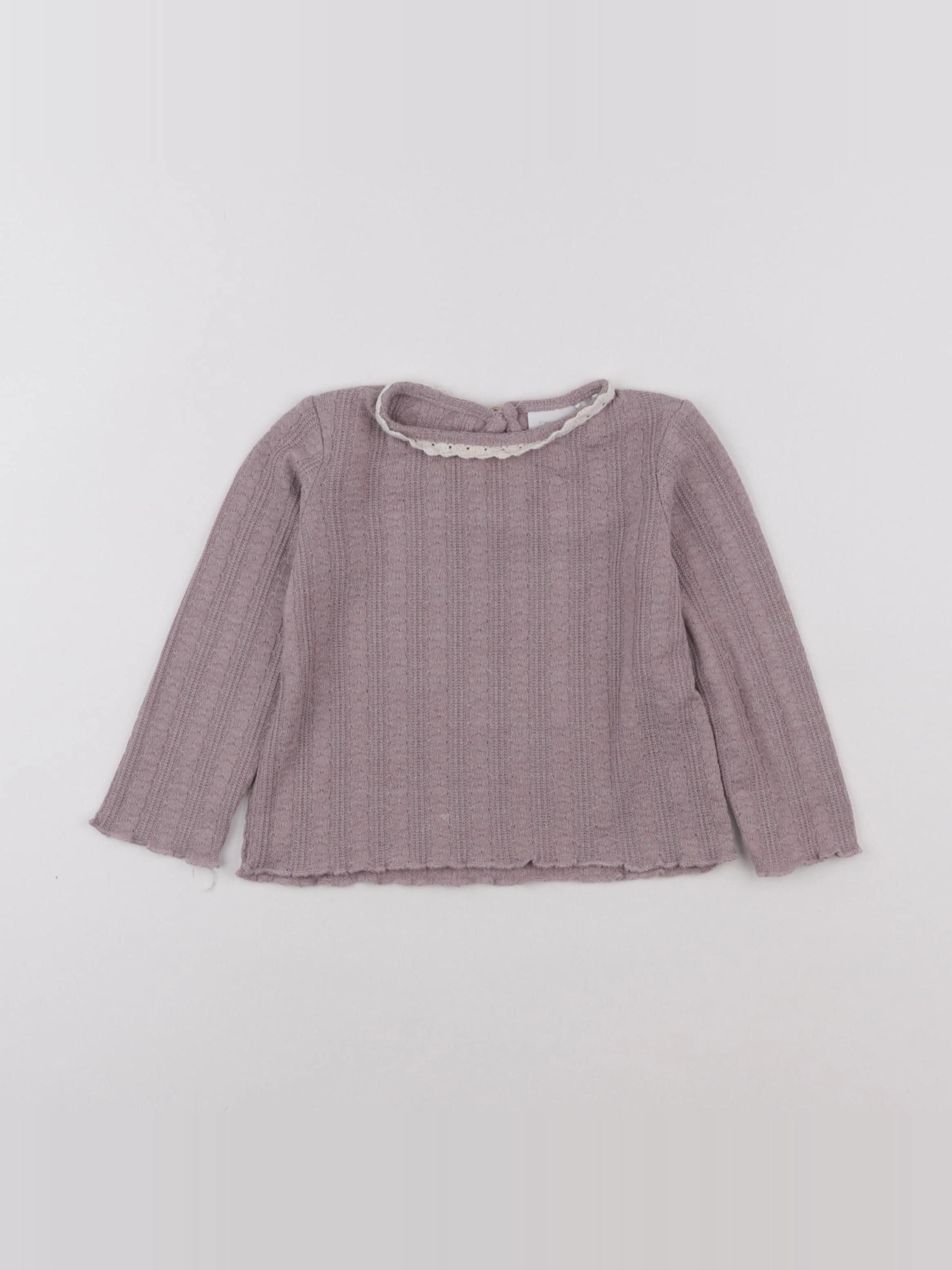 Zara - pull violet - 18/24 mois