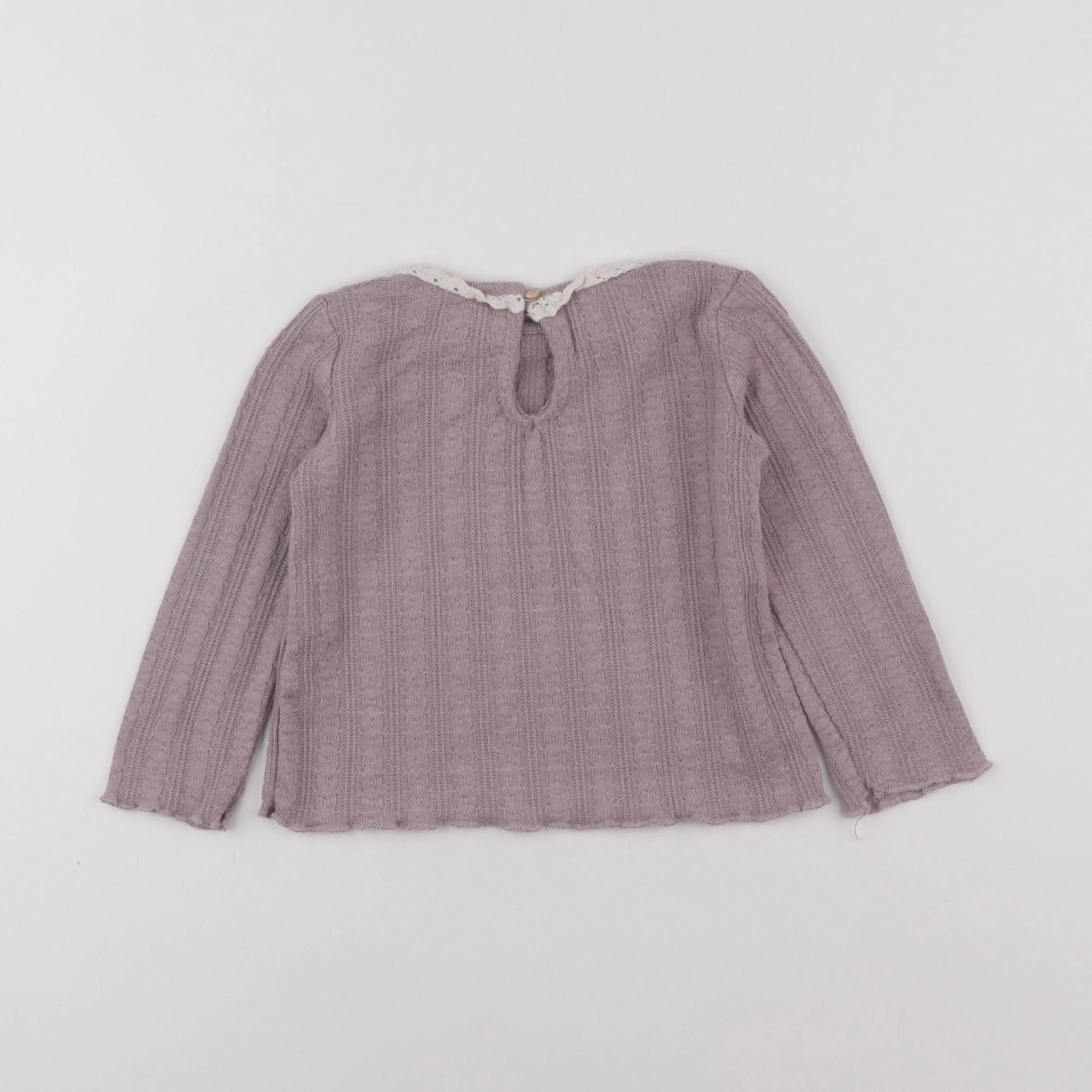 Zara - pull violet - 18/24 mois