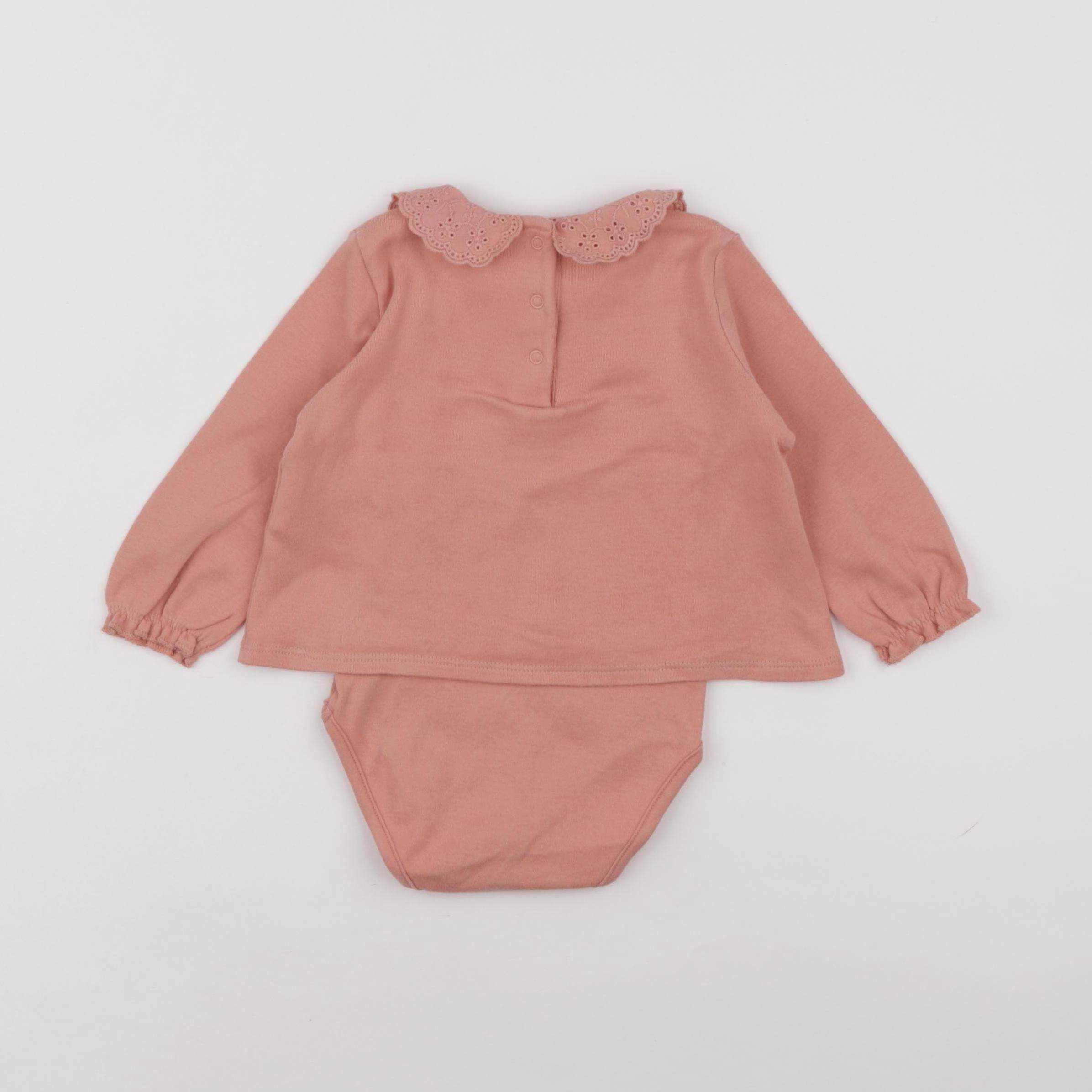 Vertbaudet - body tee-shirt rose - 9 mois