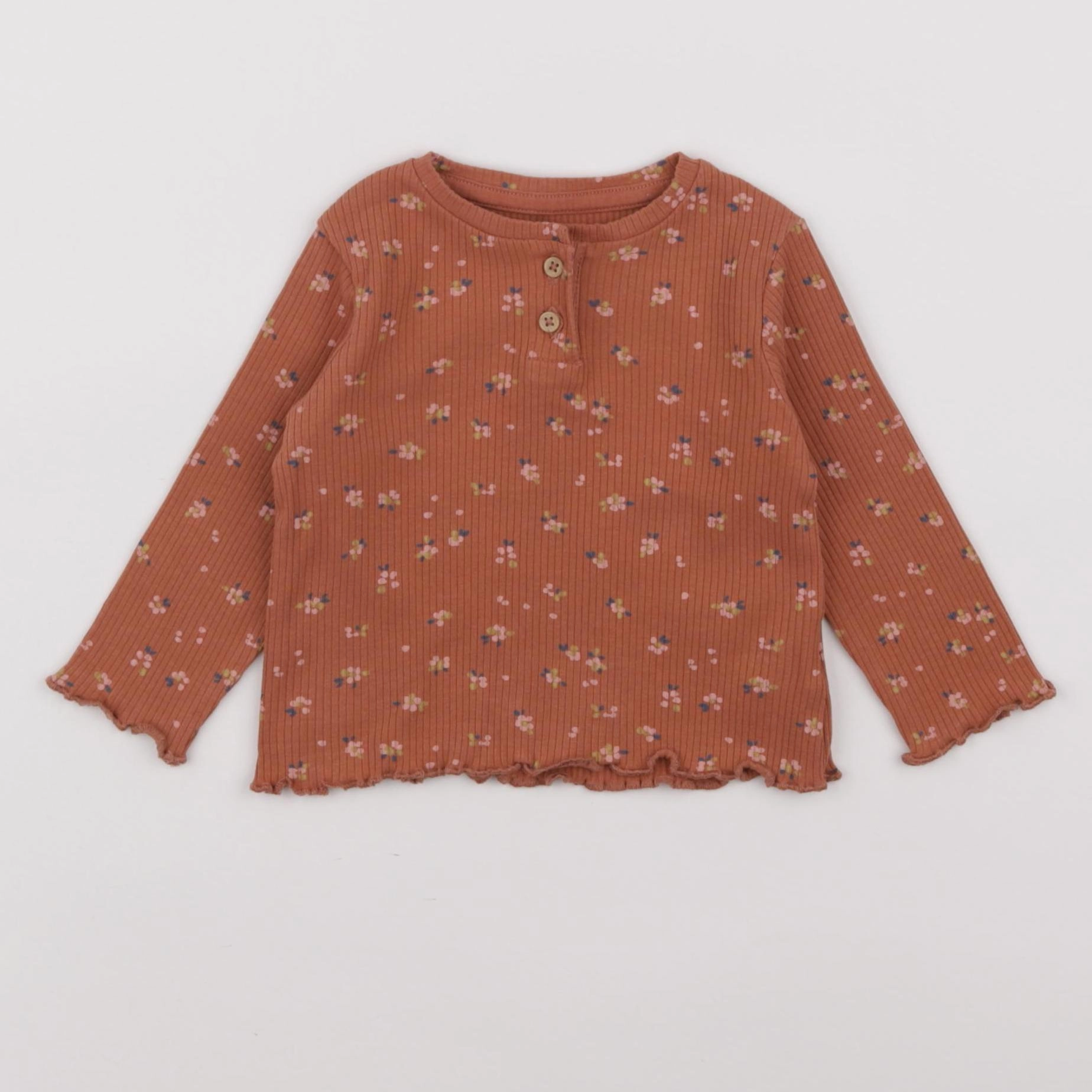 Vertbaudet - tee-shirt marron - 6 mois