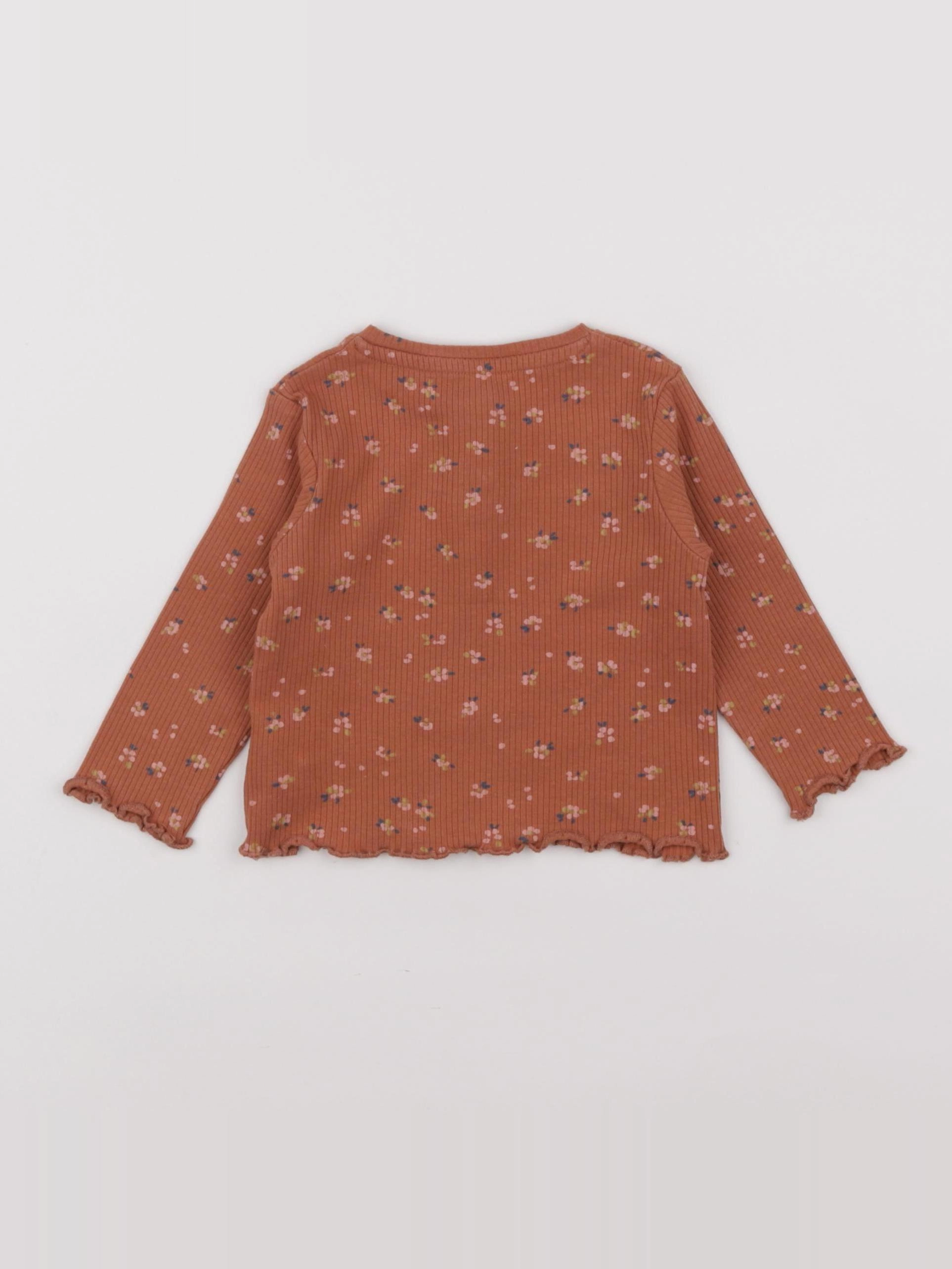 Vertbaudet - tee-shirt marron - 6 mois