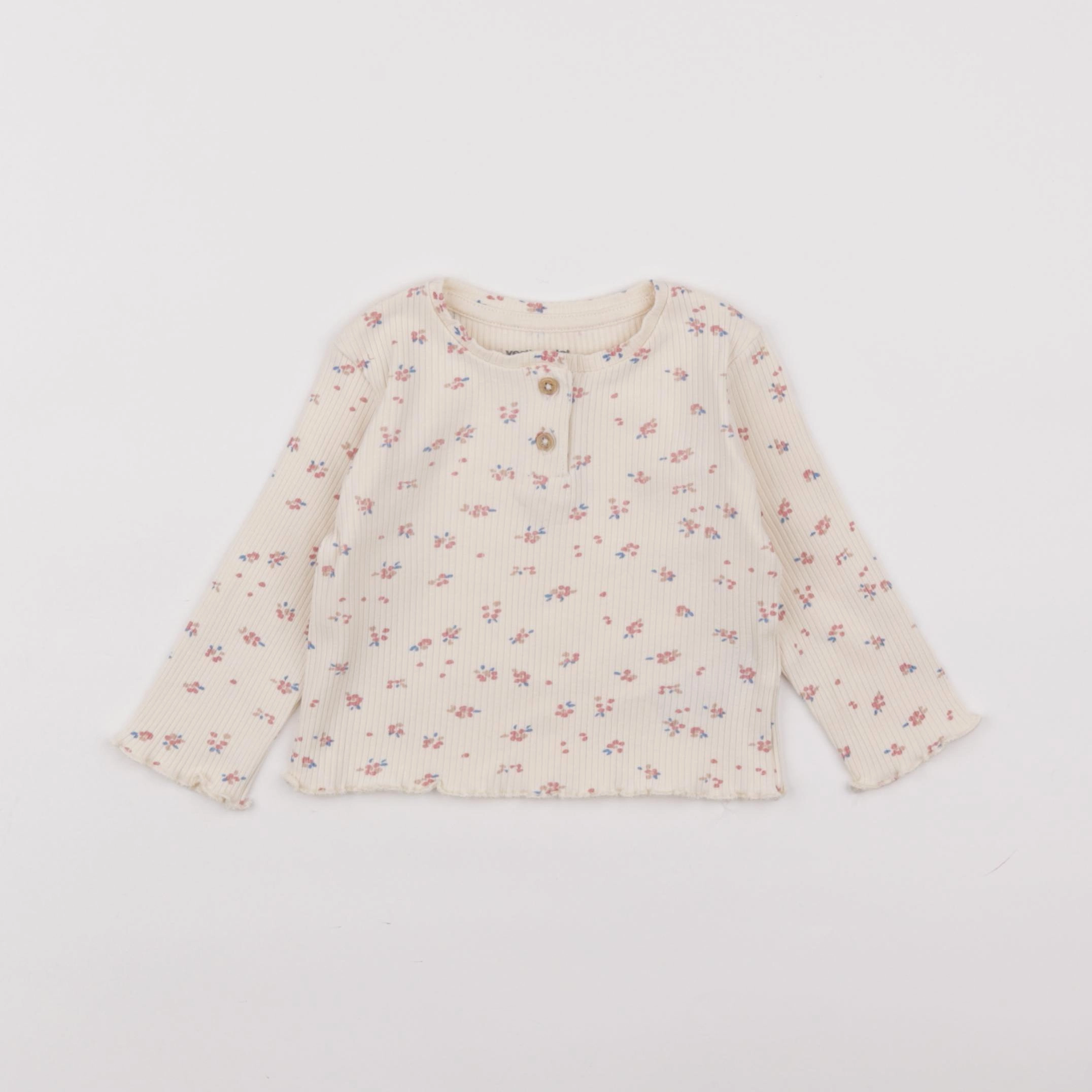 Vertbaudet - tee-shirt beige - 6 mois
