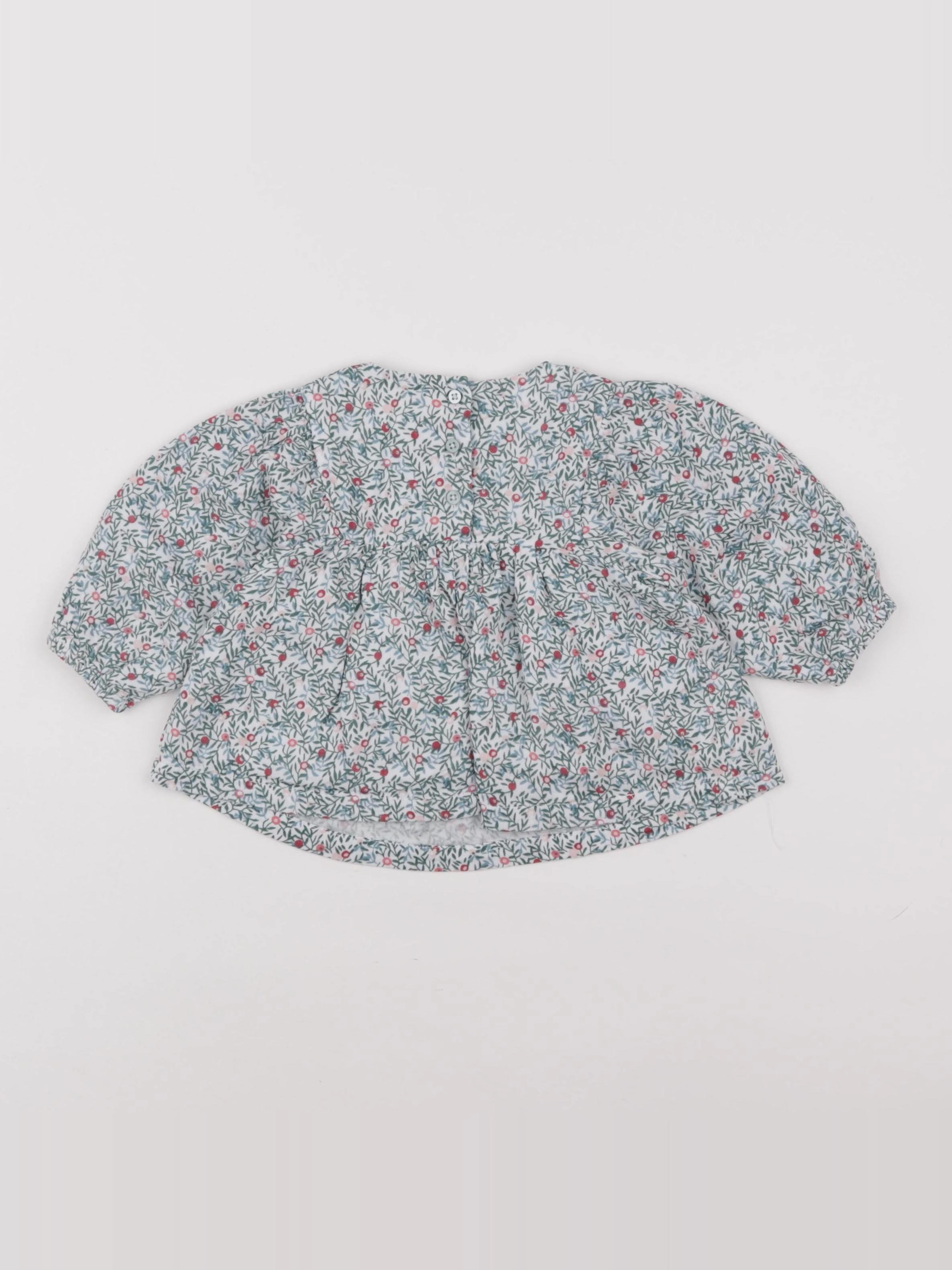 Vertbaudet - blouse vert - 9 mois