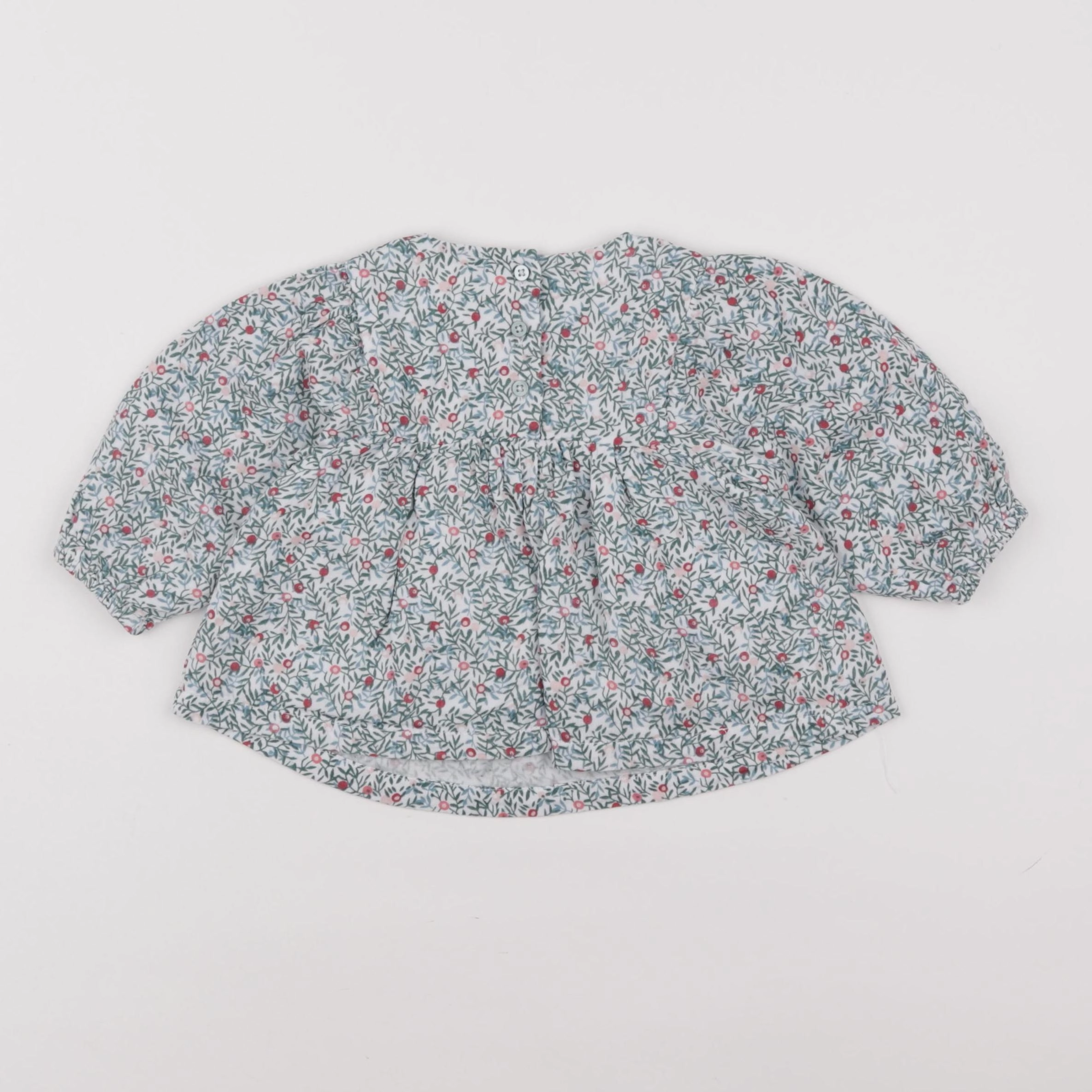 Vertbaudet - blouse vert - 9 mois