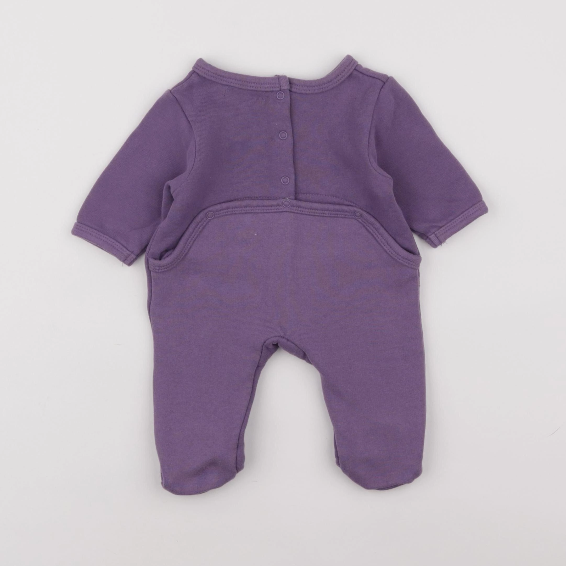 Vertbaudet - pyjama coton violet - 1 mois