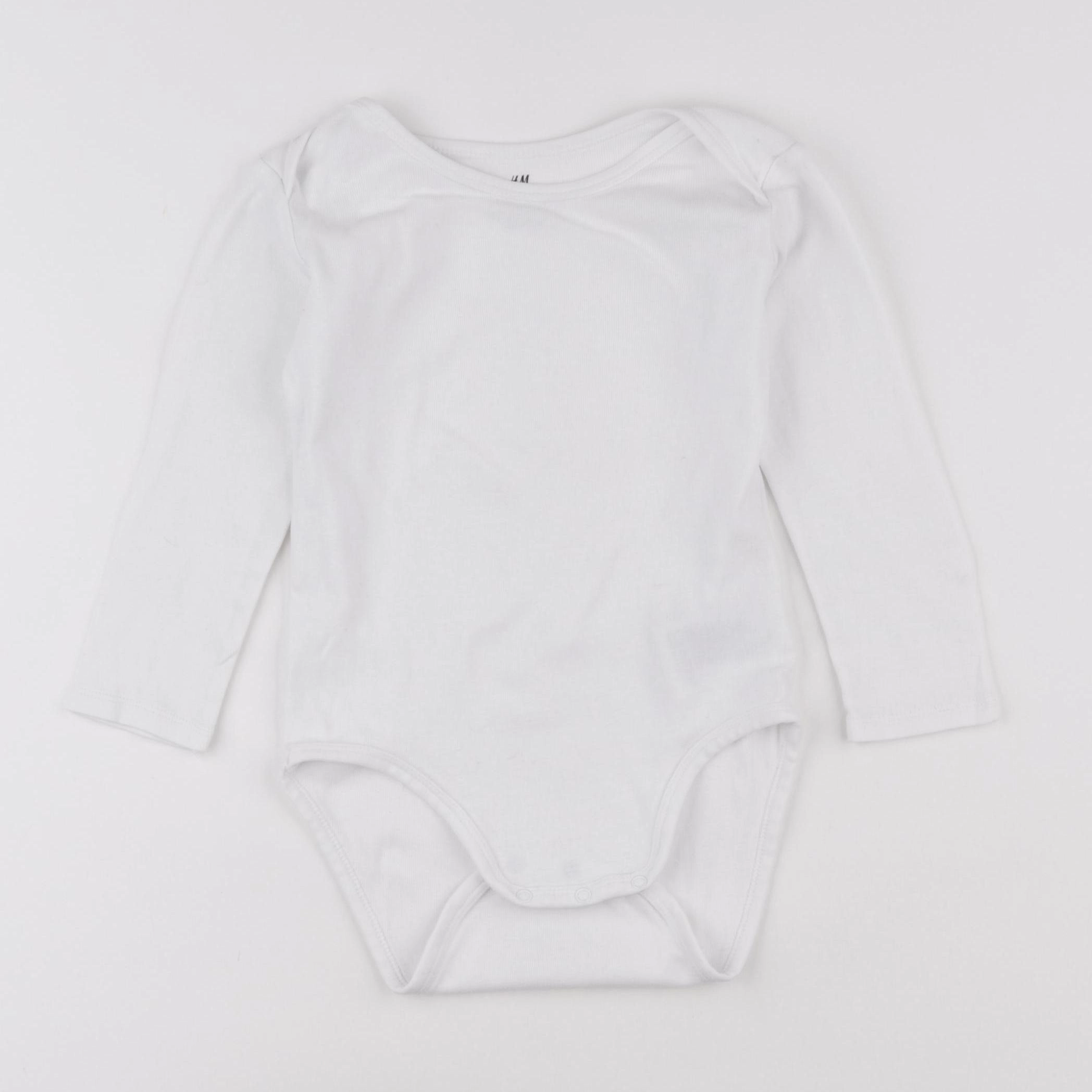 H&M - body blanc - 18/24 mois