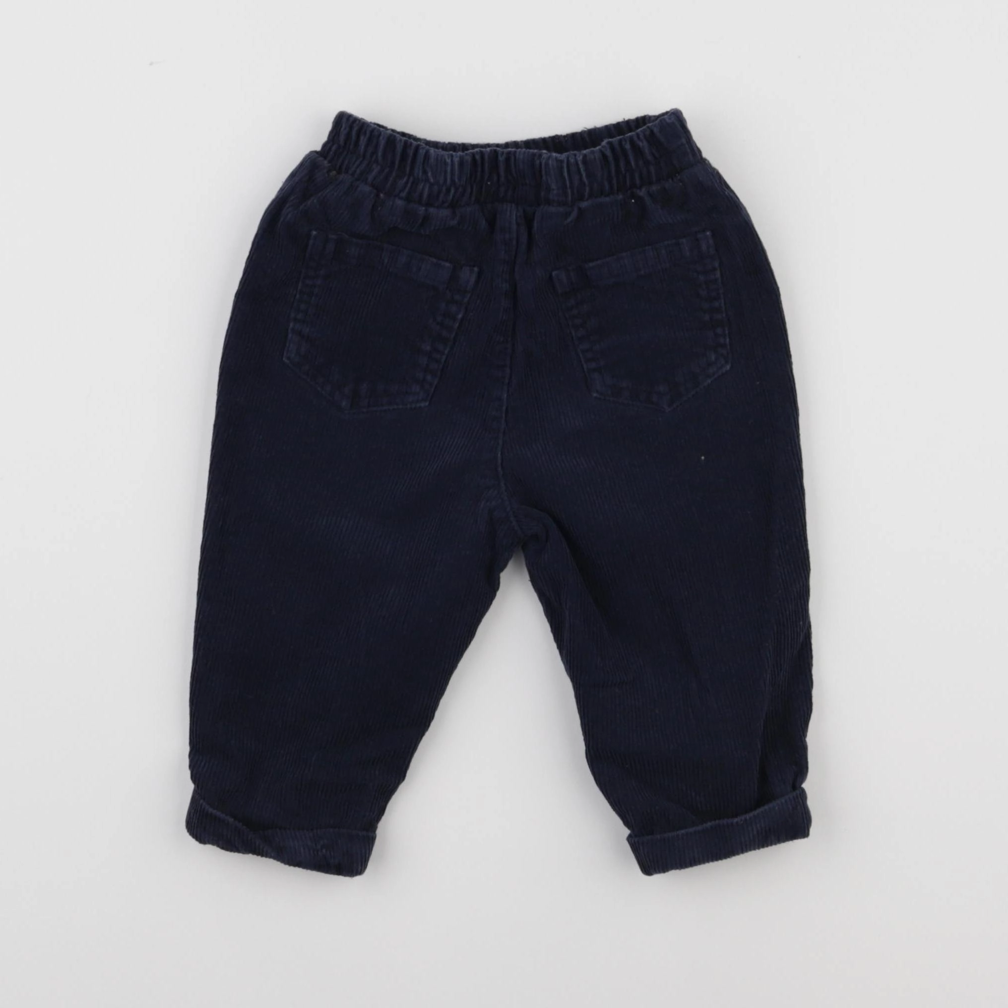 Vertbaudet - pantalon bleu - 12 mois