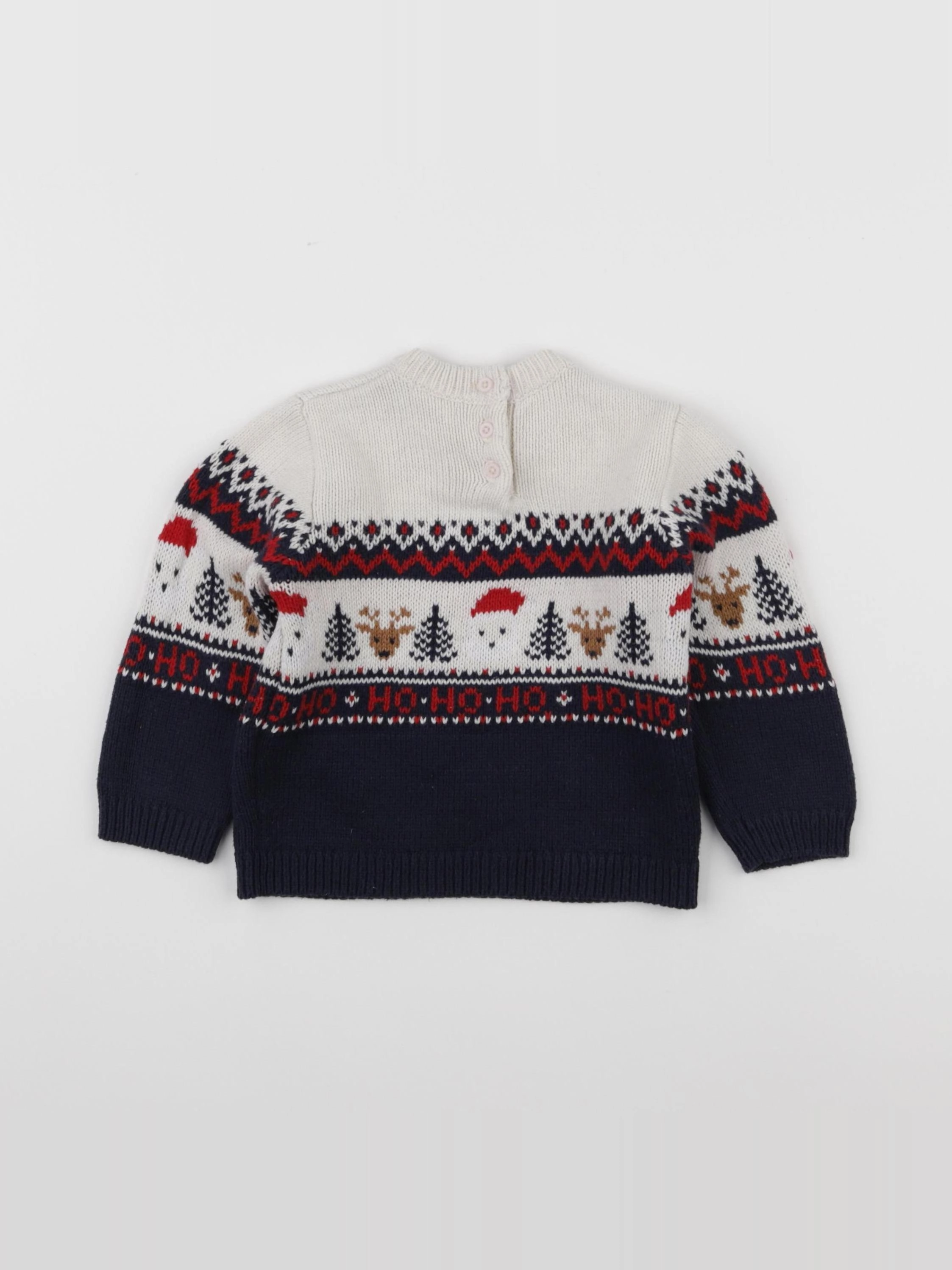 Vertbaudet - pull bleu - 12 mois