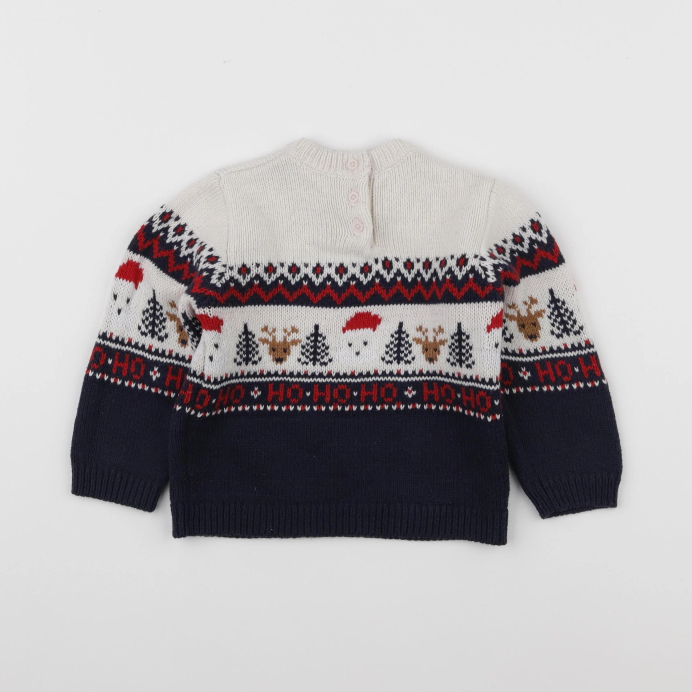 Vertbaudet - pull bleu - 12 mois
