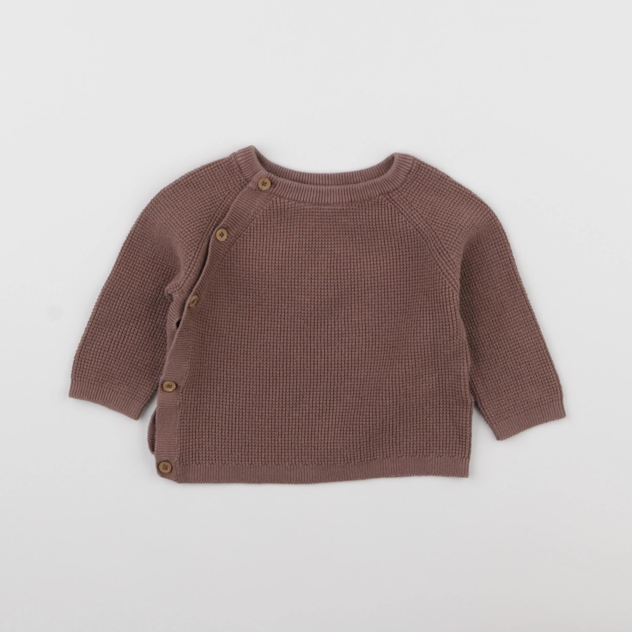 Vertbaudet - pull marron - 9 mois