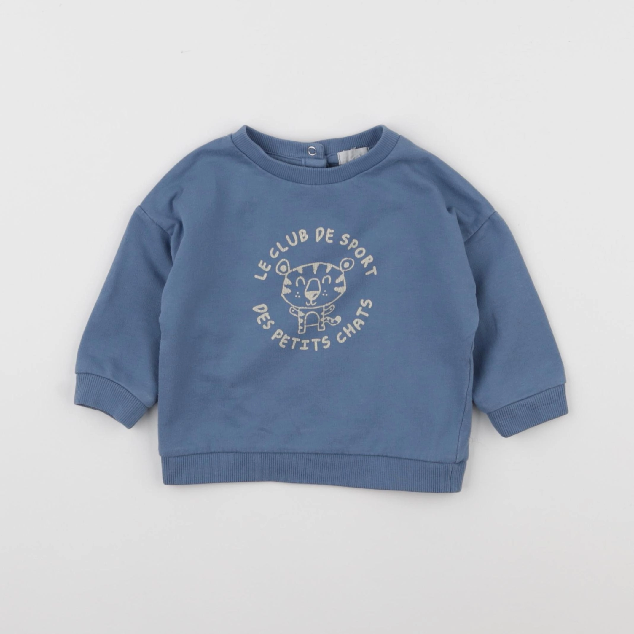 Vertbaudet - sweat bleu - 9 mois