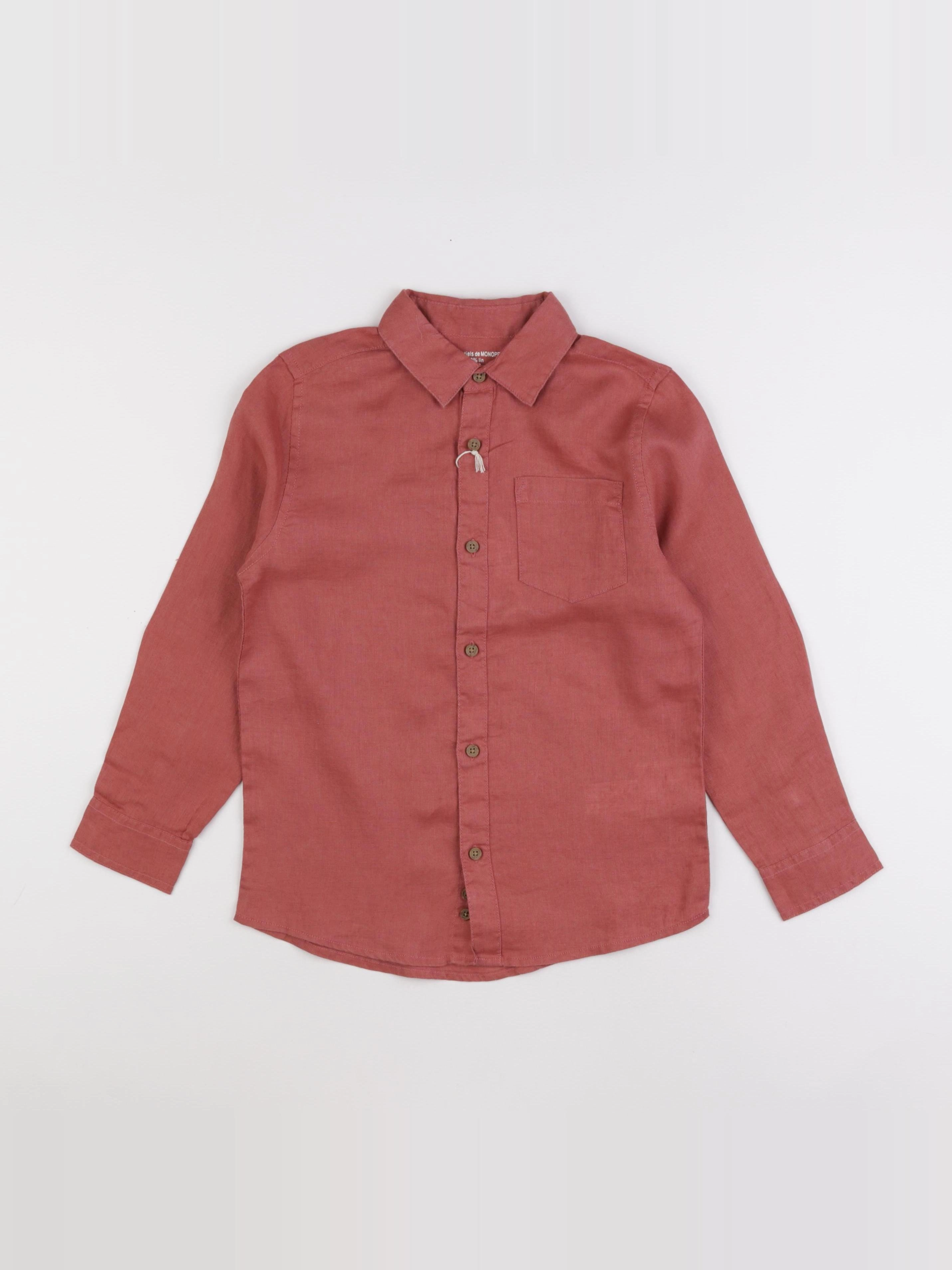 Monoprix - chemise rose (état neuf) - 8 ans