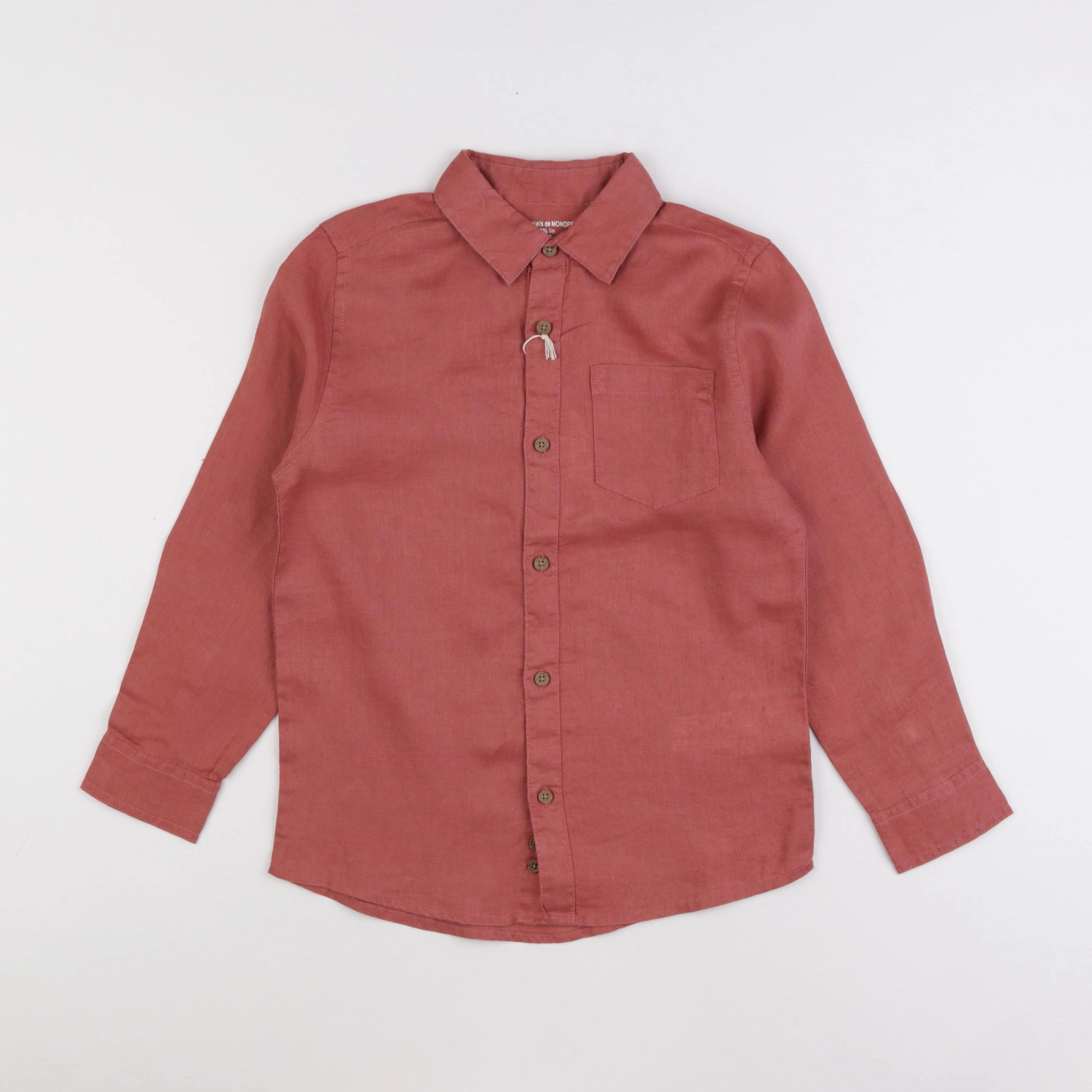 Monoprix - chemise rose (état neuf) - 8 ans