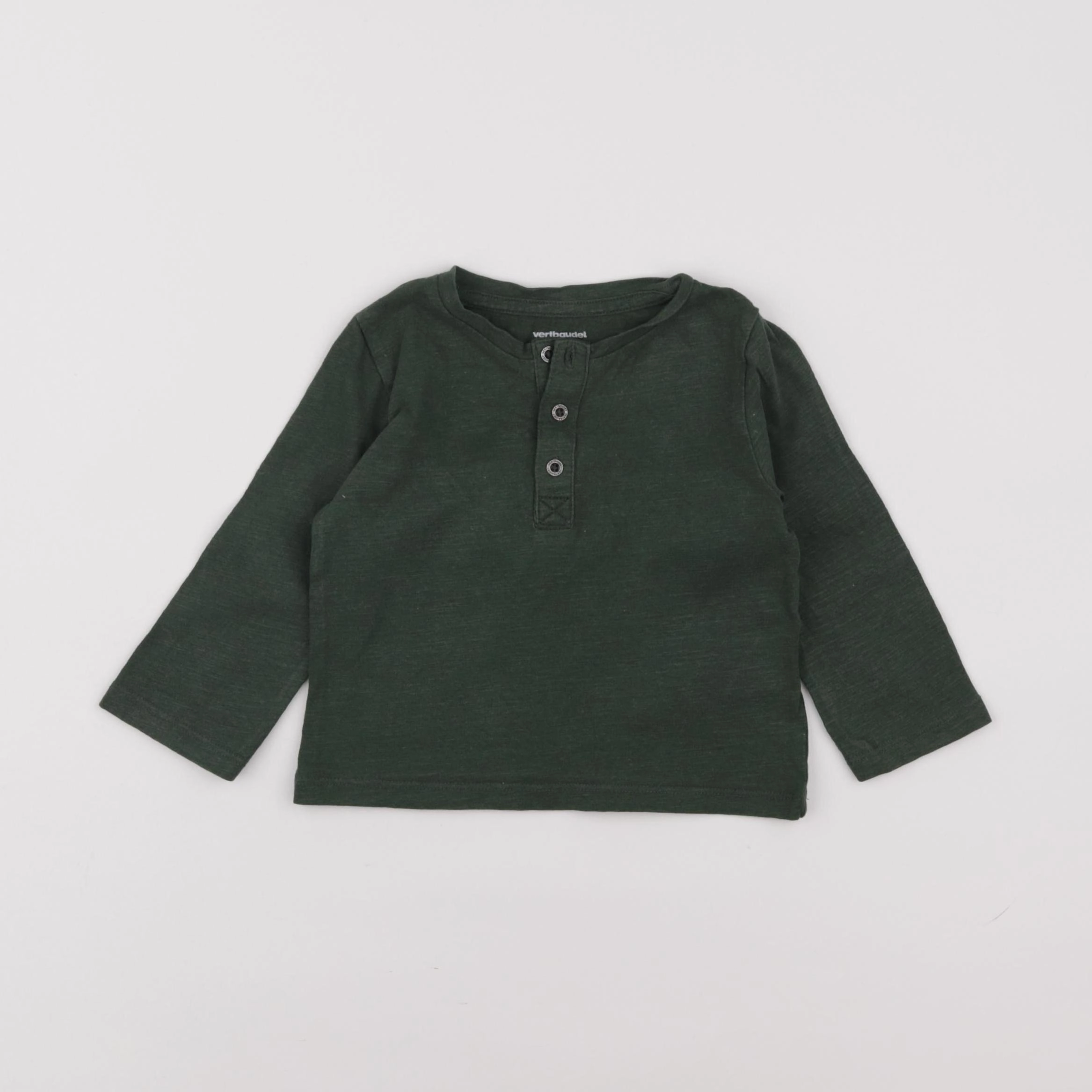 Vertbaudet - tee-shirt vert - 12 mois