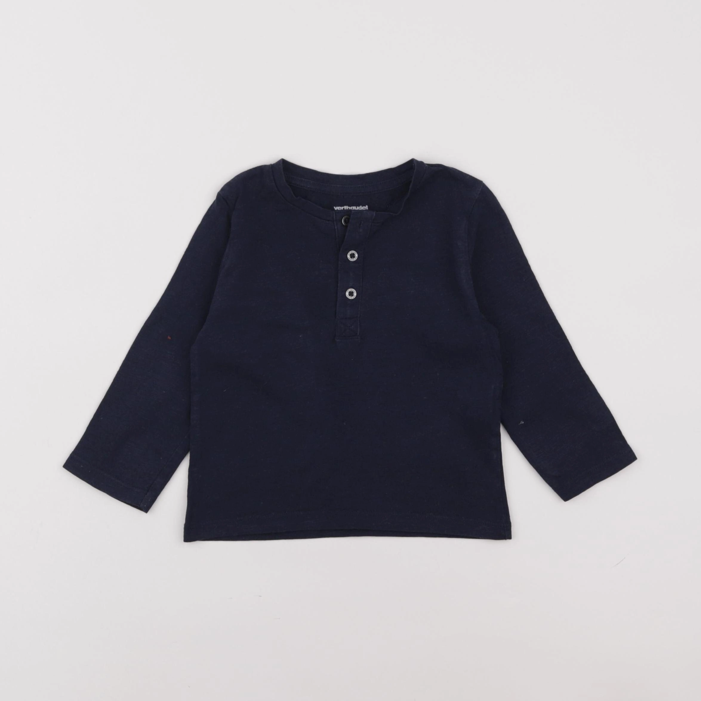 Vertbaudet - tee-shirt bleu - 12 mois