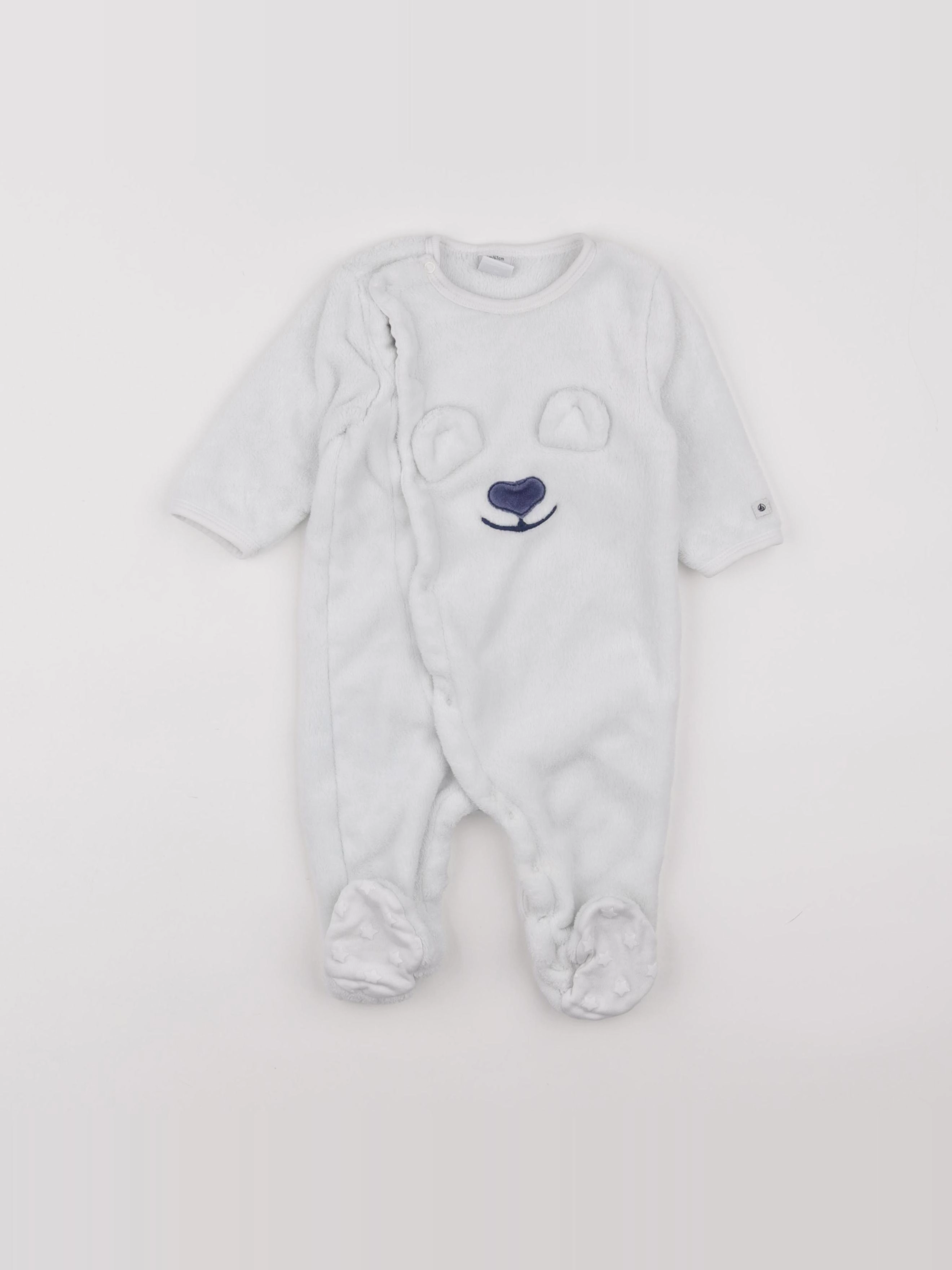 Petit Bateau - sur-pyjama blanc - 6 mois