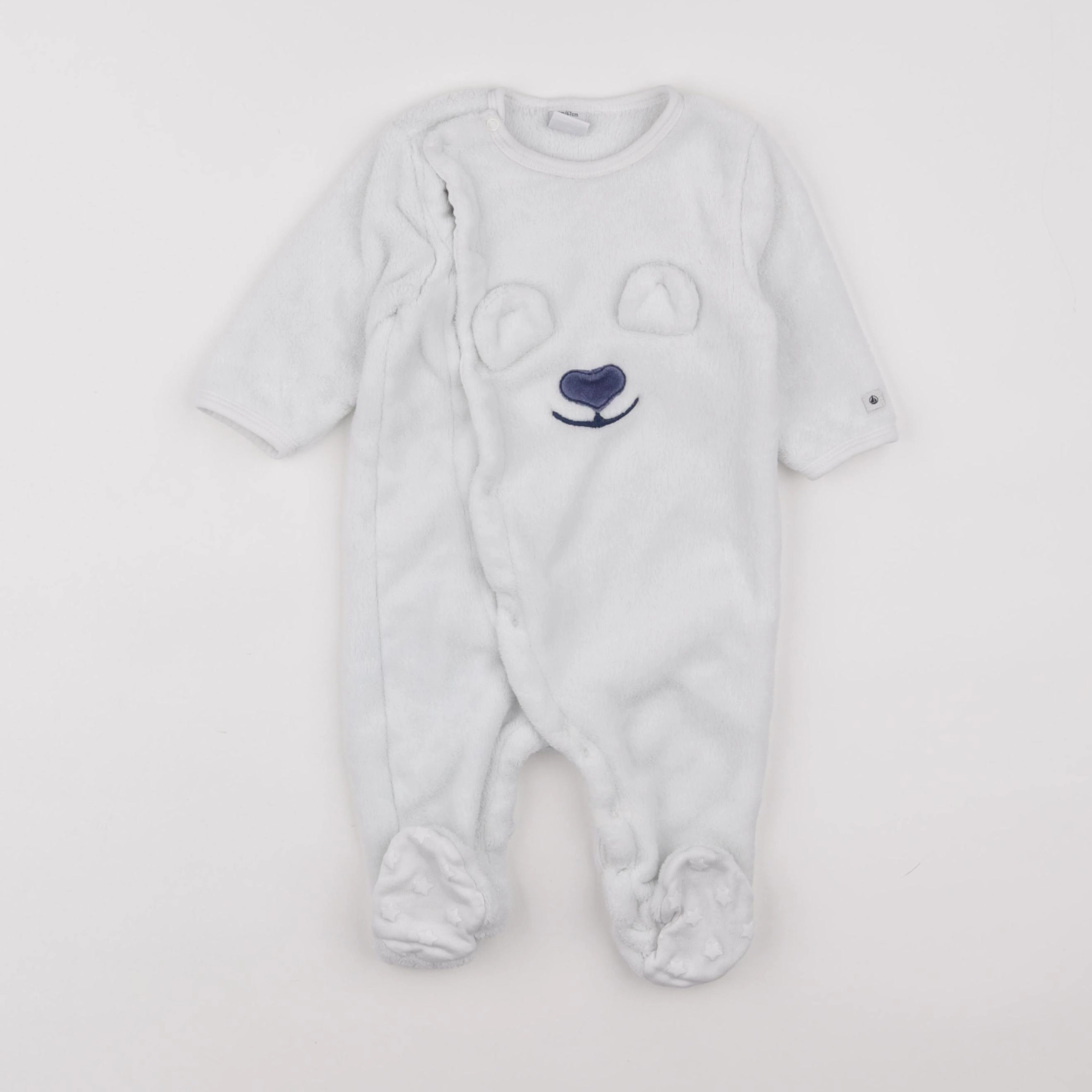 Petit Bateau - sur-pyjama blanc - 6 mois