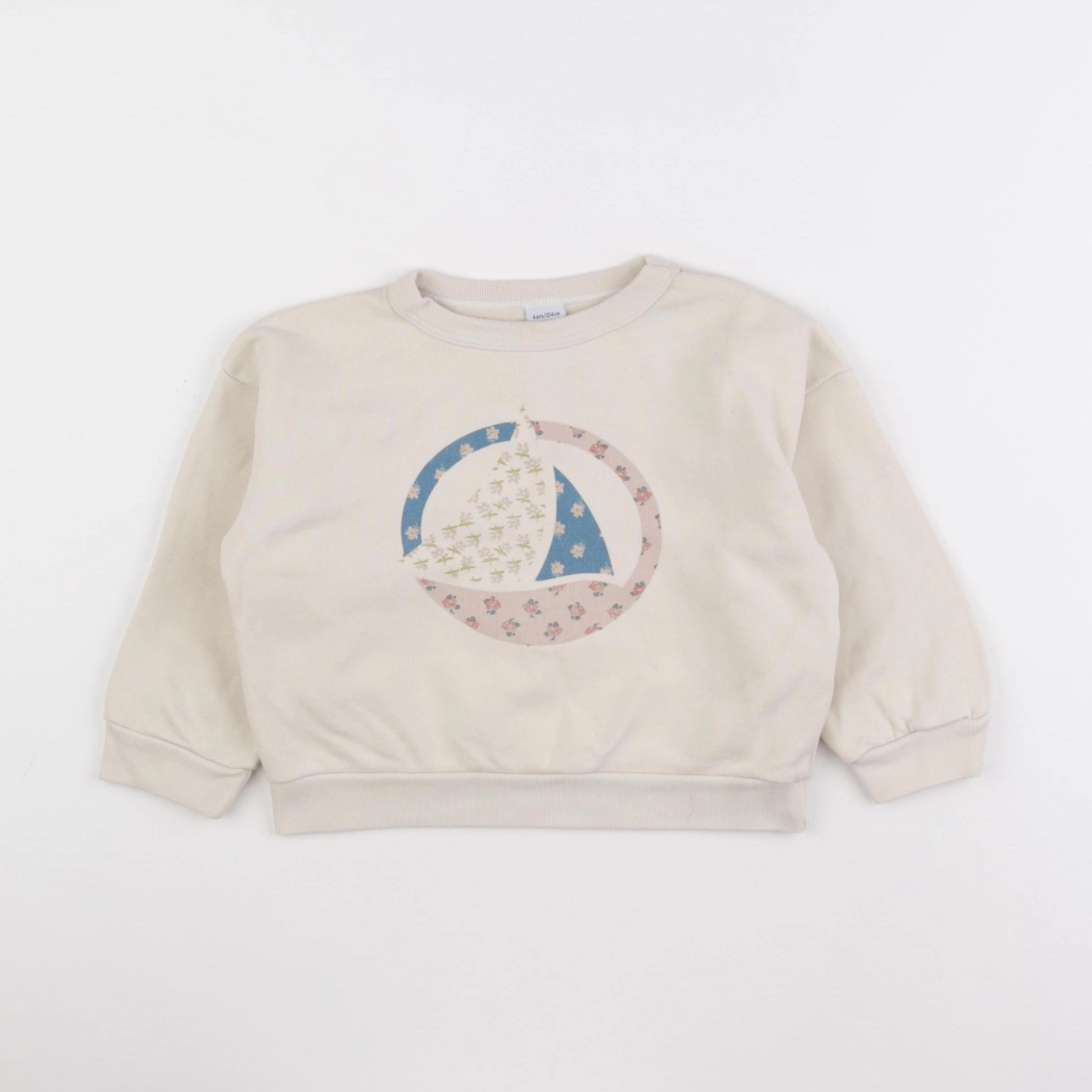 Petit Bateau - sweat beige - 4 ans