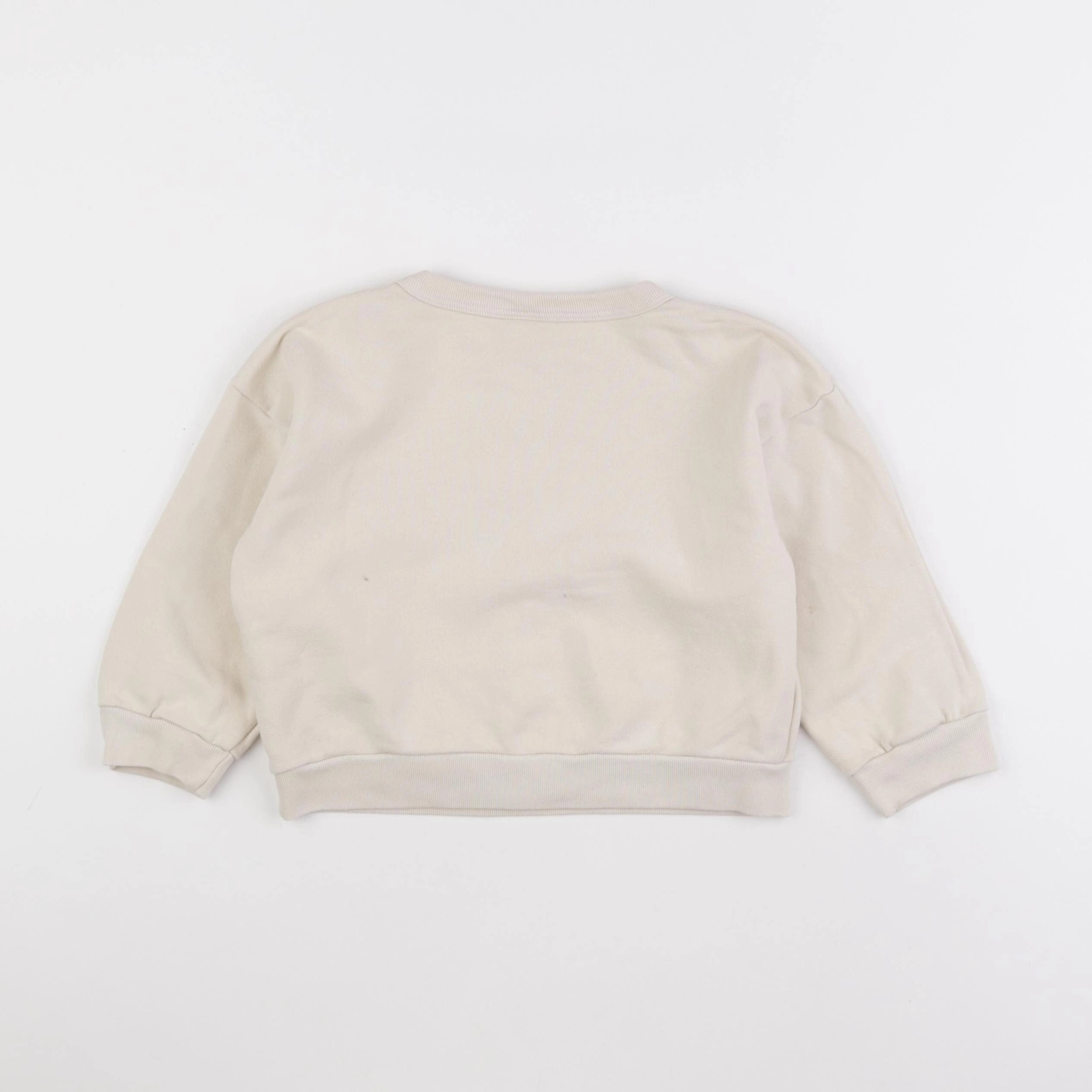 Petit Bateau - sweat beige - 4 ans