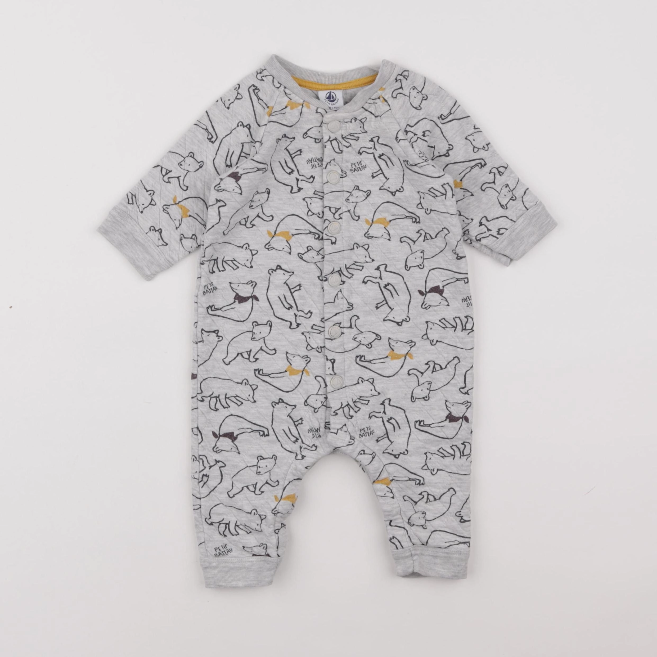 Petit Bateau - combinaison gris - 6 mois