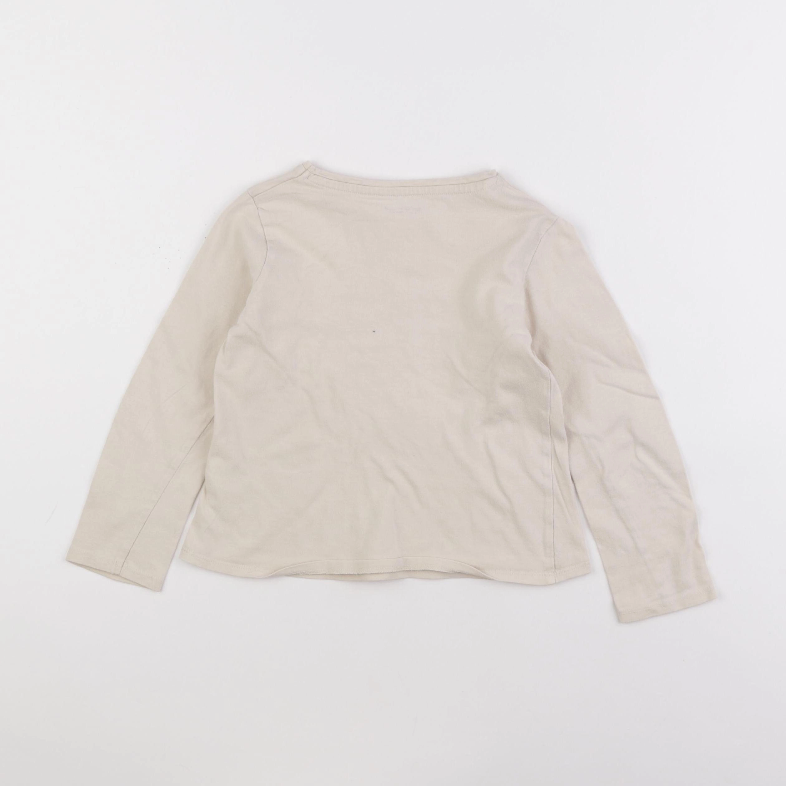 Vertbaudet - tee-shirt beige - 4 ans