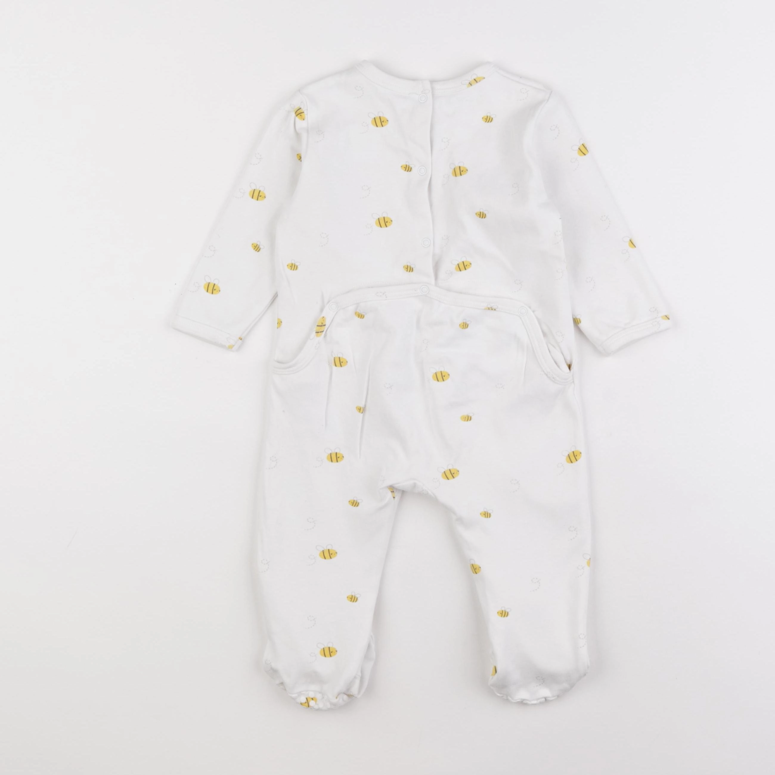 Vertbaudet - pyjama coton blanc - 12 mois