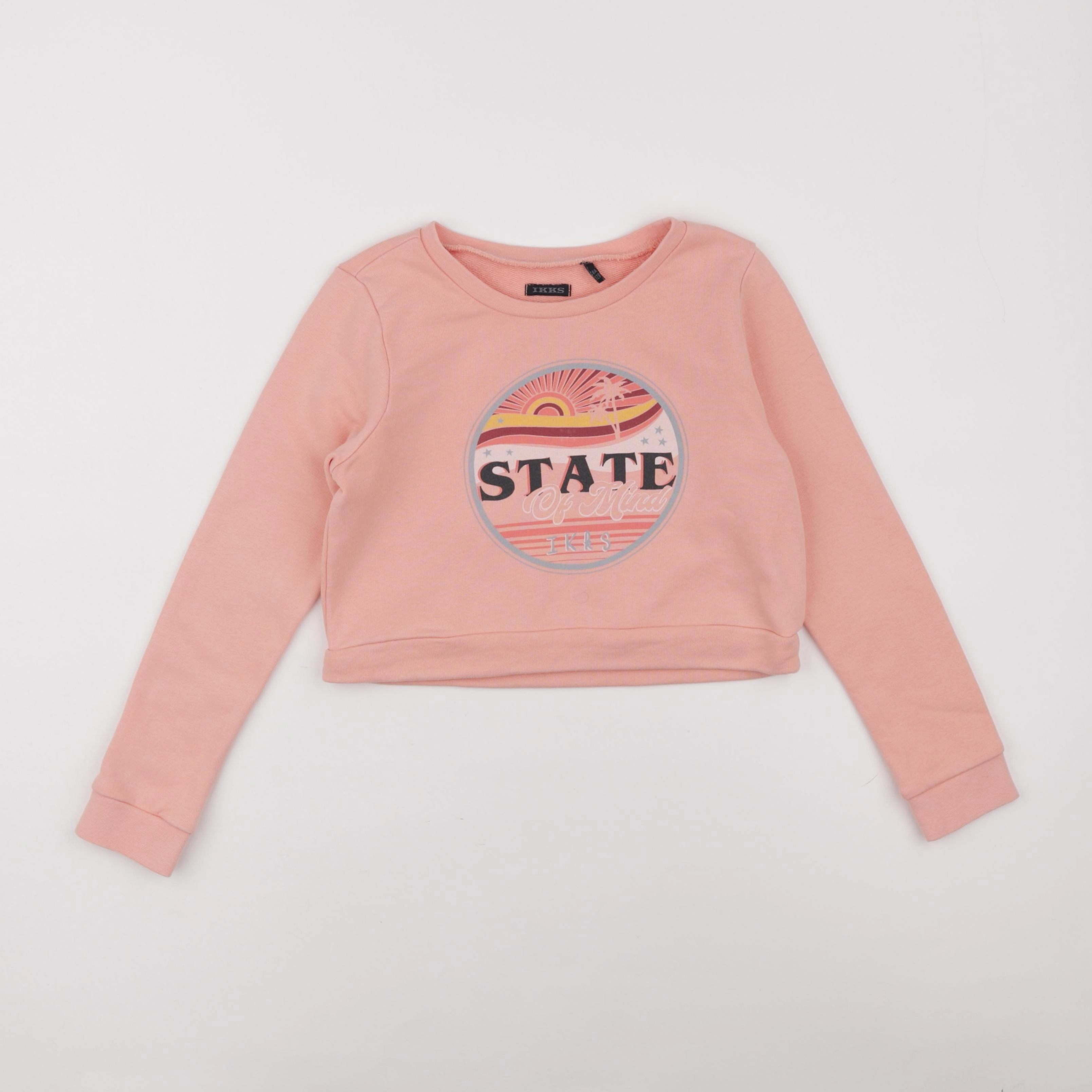 IKKS - sweat rose - 8 ans
