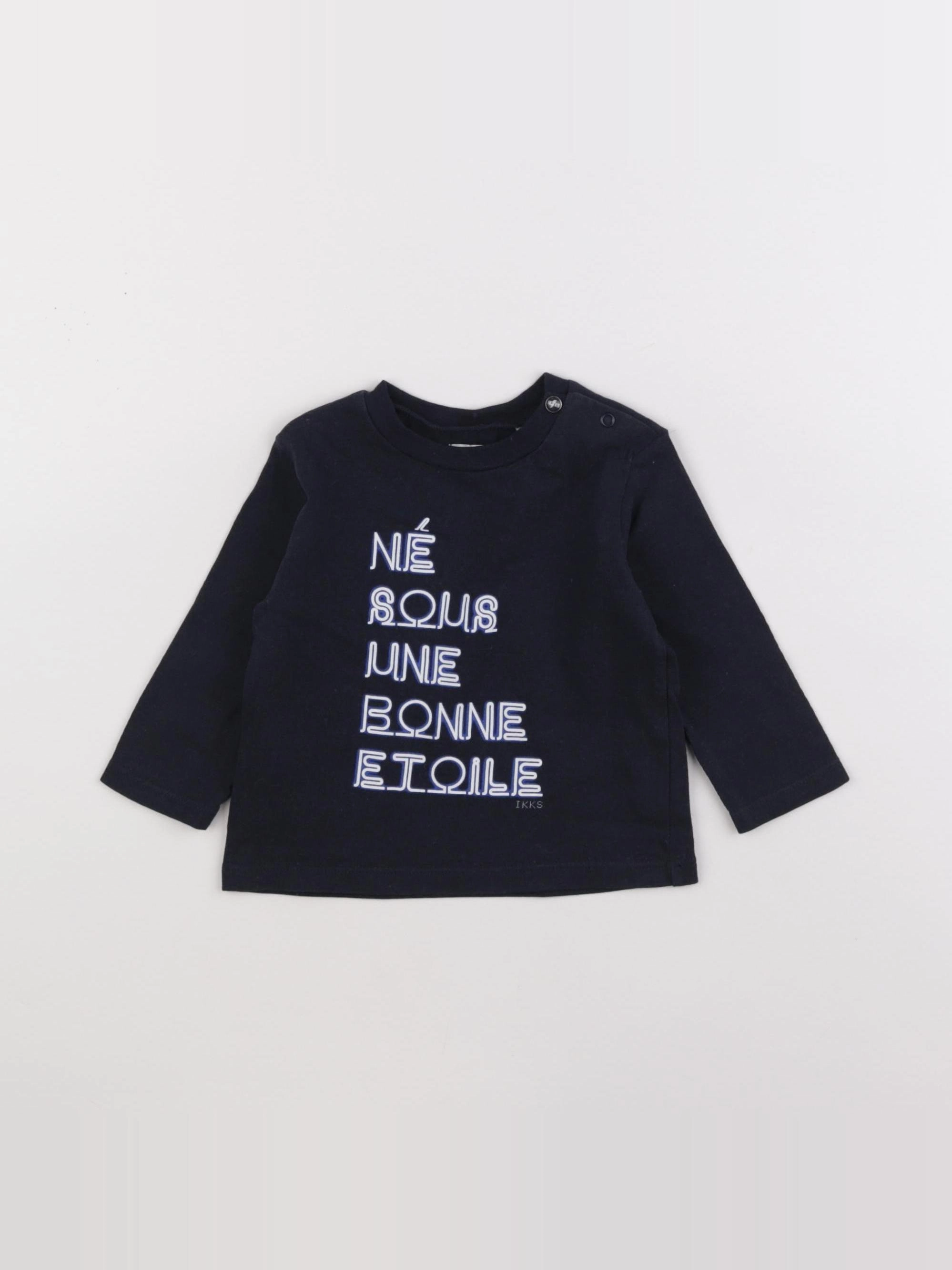 IKKS - tee-shirt bleu - 6 mois
